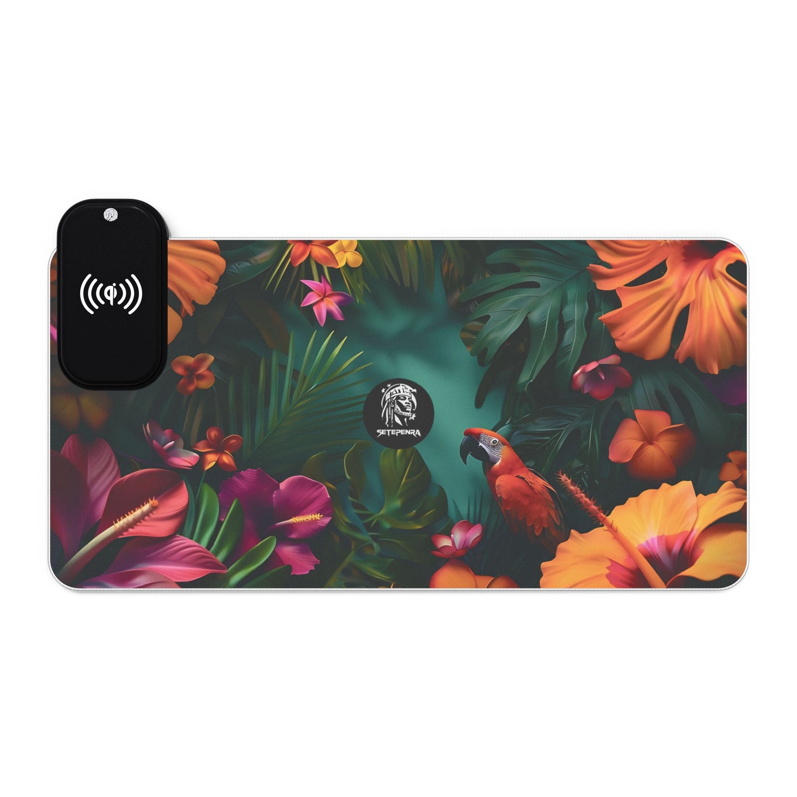 Tropican Retreat (Scene 2) LED Gaming Mousepad w/Wireless Charging