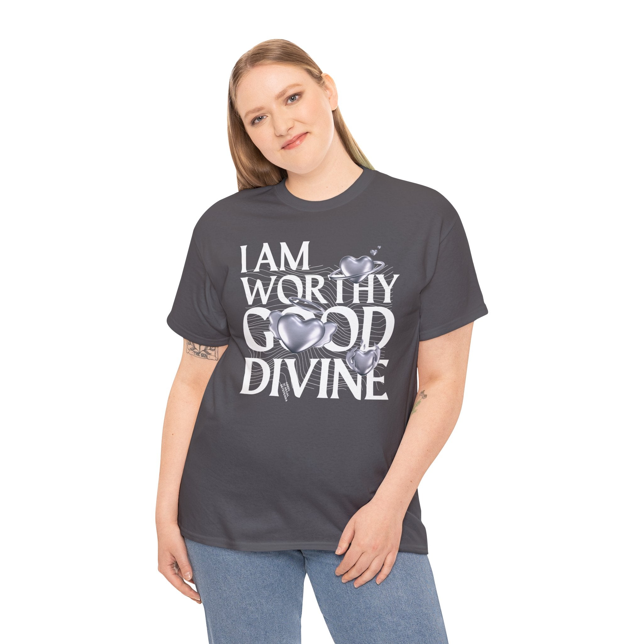 I AM WORTHY GOOD DIVINE Unisex Heavy Cotton Tee