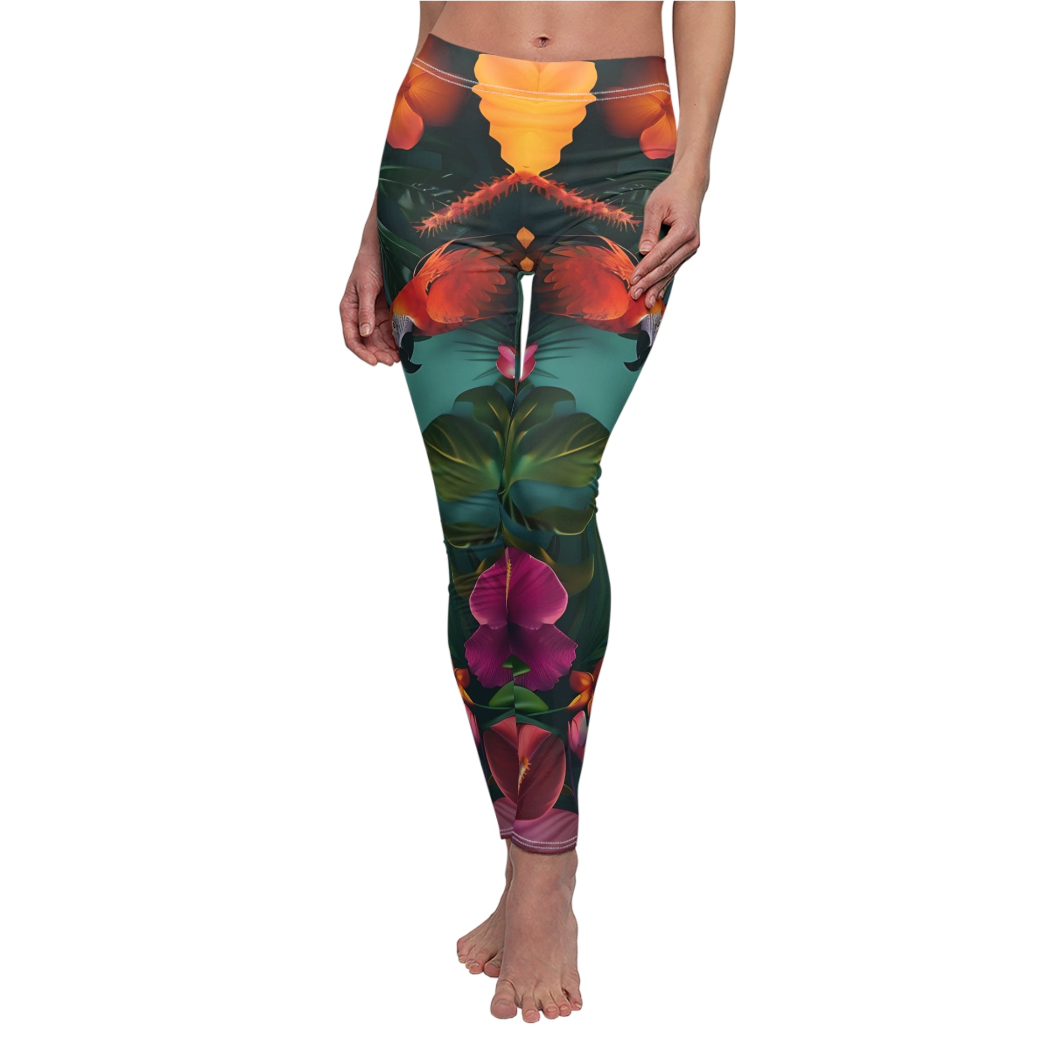Tropican Retreat (Scene 2) Women's Cut & Sew Casual Leggings SETEPENRA All Over Prints.