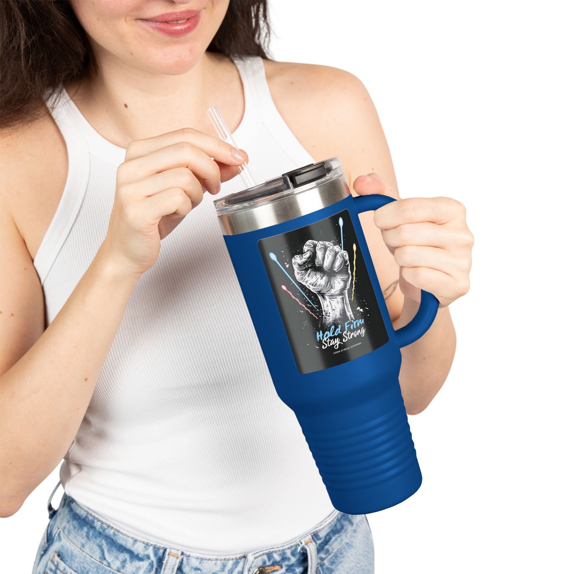 Hold Firm Stay Strong Insulated Travel Mug, 40oz