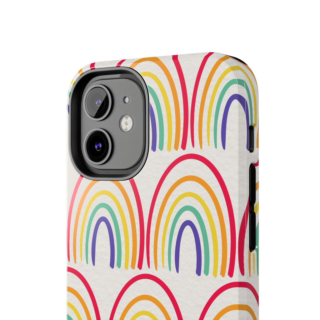 Retro Rainbow Tough Phone Case (For iPhone, Galaxy & More)