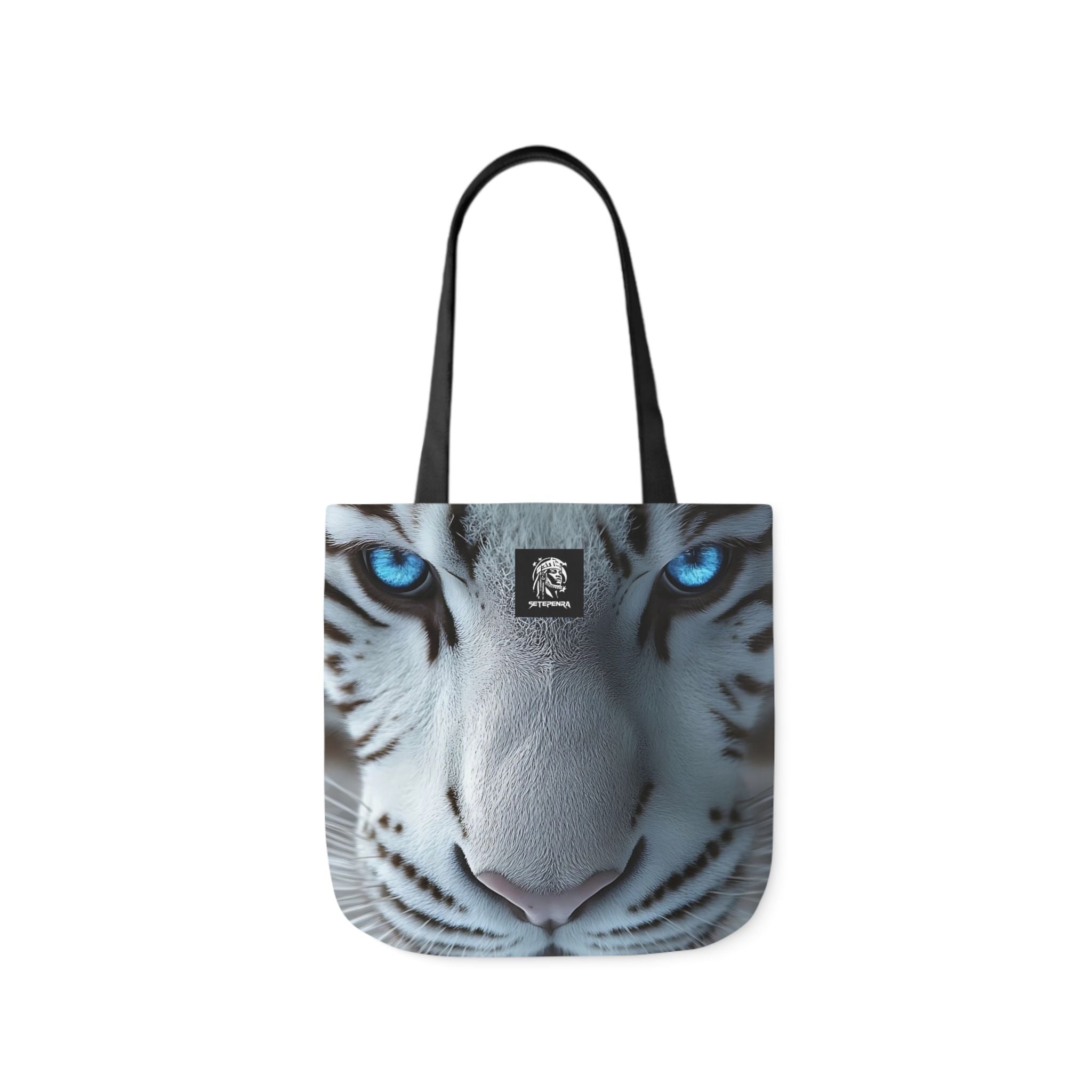 Primal Power Canvas Tote Bag, 5-Color Straps - White Tiger (2nd Edition)
