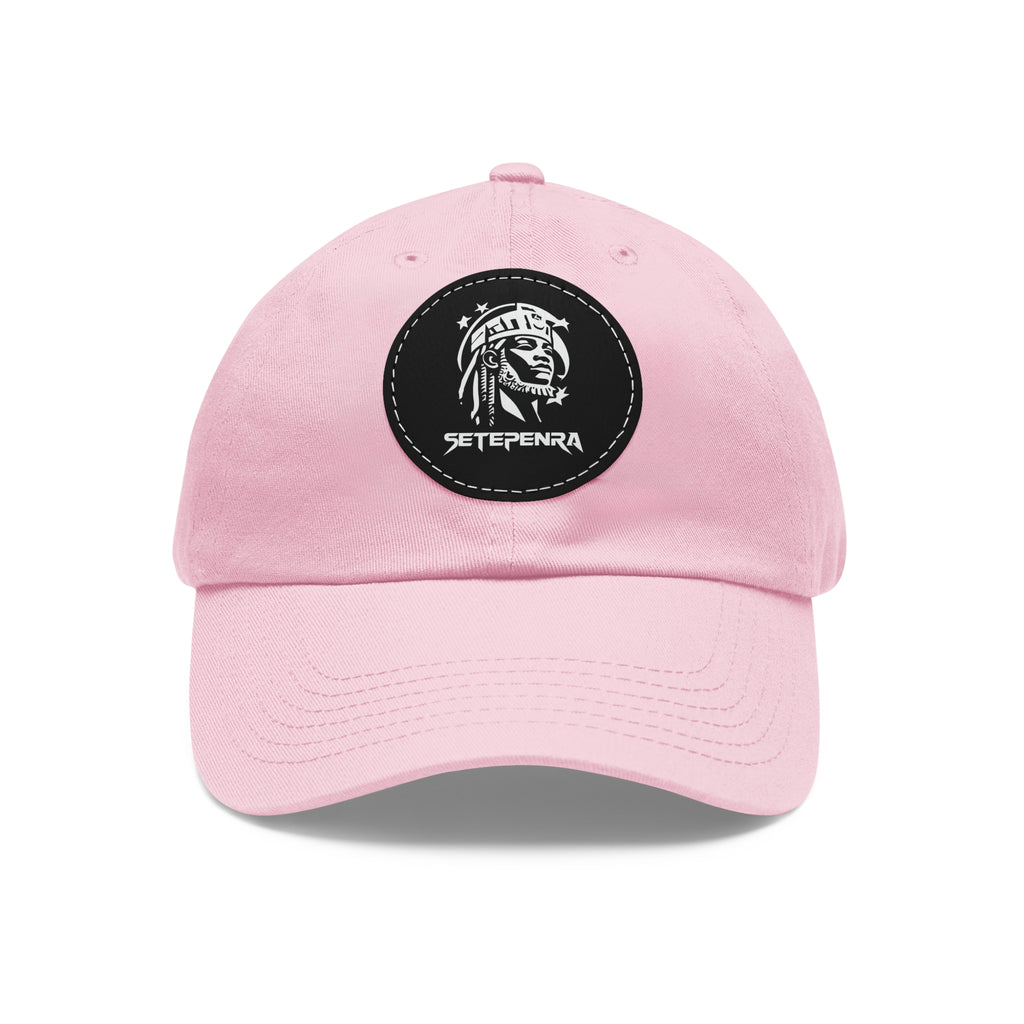 SETEPENRA Dad Hat with Leather Patch (Round) SETEPENRA Hats.