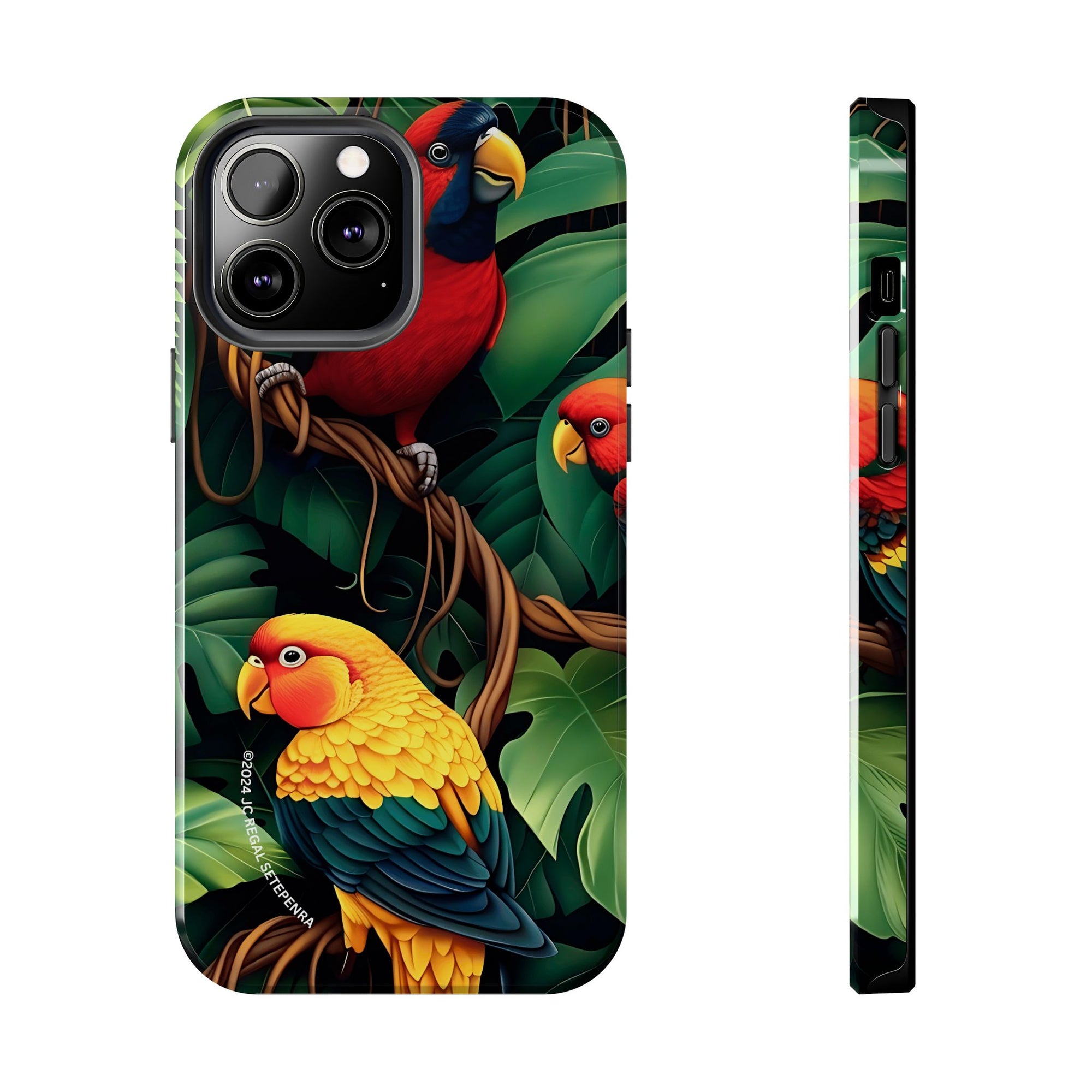 Tri-Parrot Tough Phone Case (For iPhone, Galaxy &amp; More) SETEPENRA Phone Case.