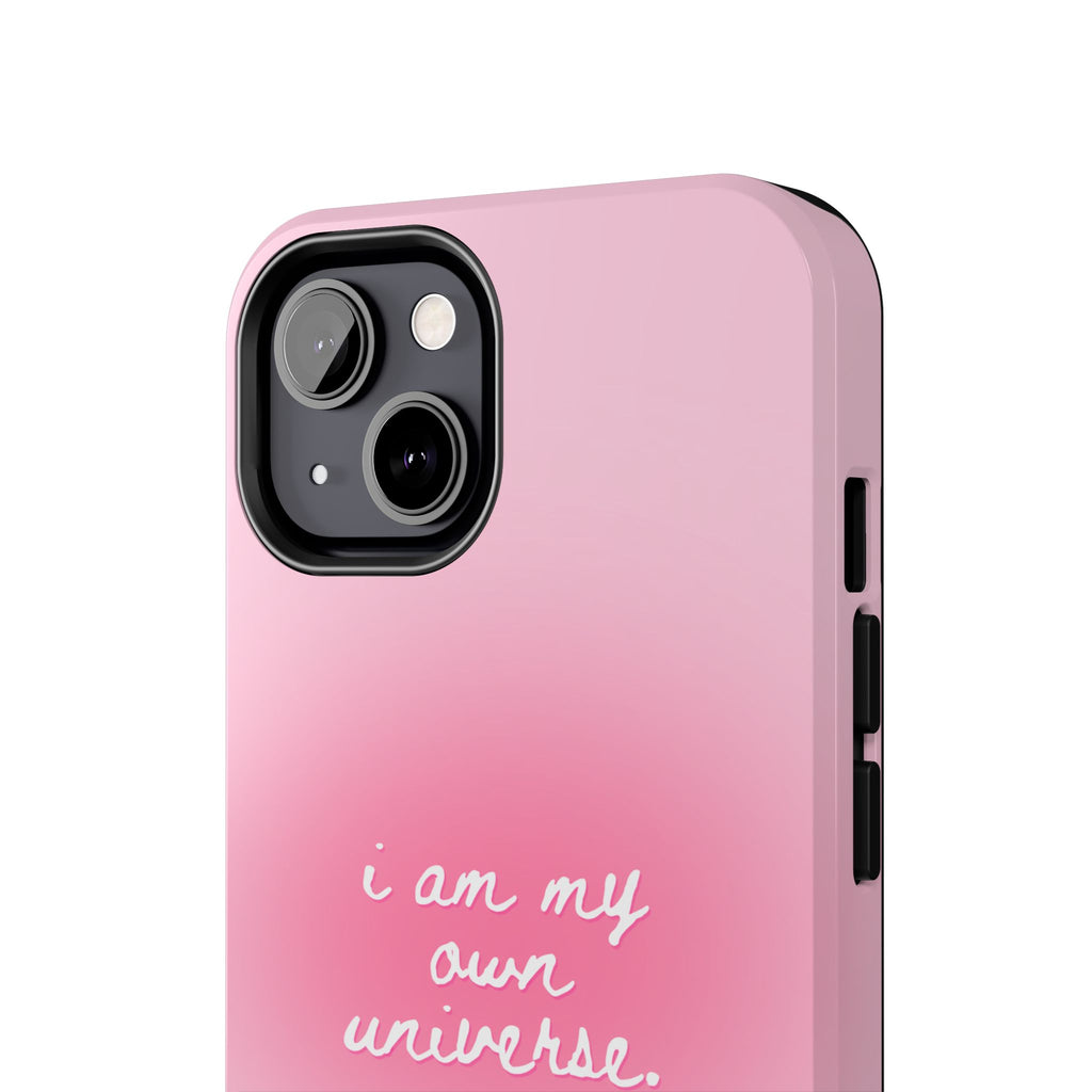 I Am My Own Universe — Pink Gradient Protective Cover Tough Phone Case