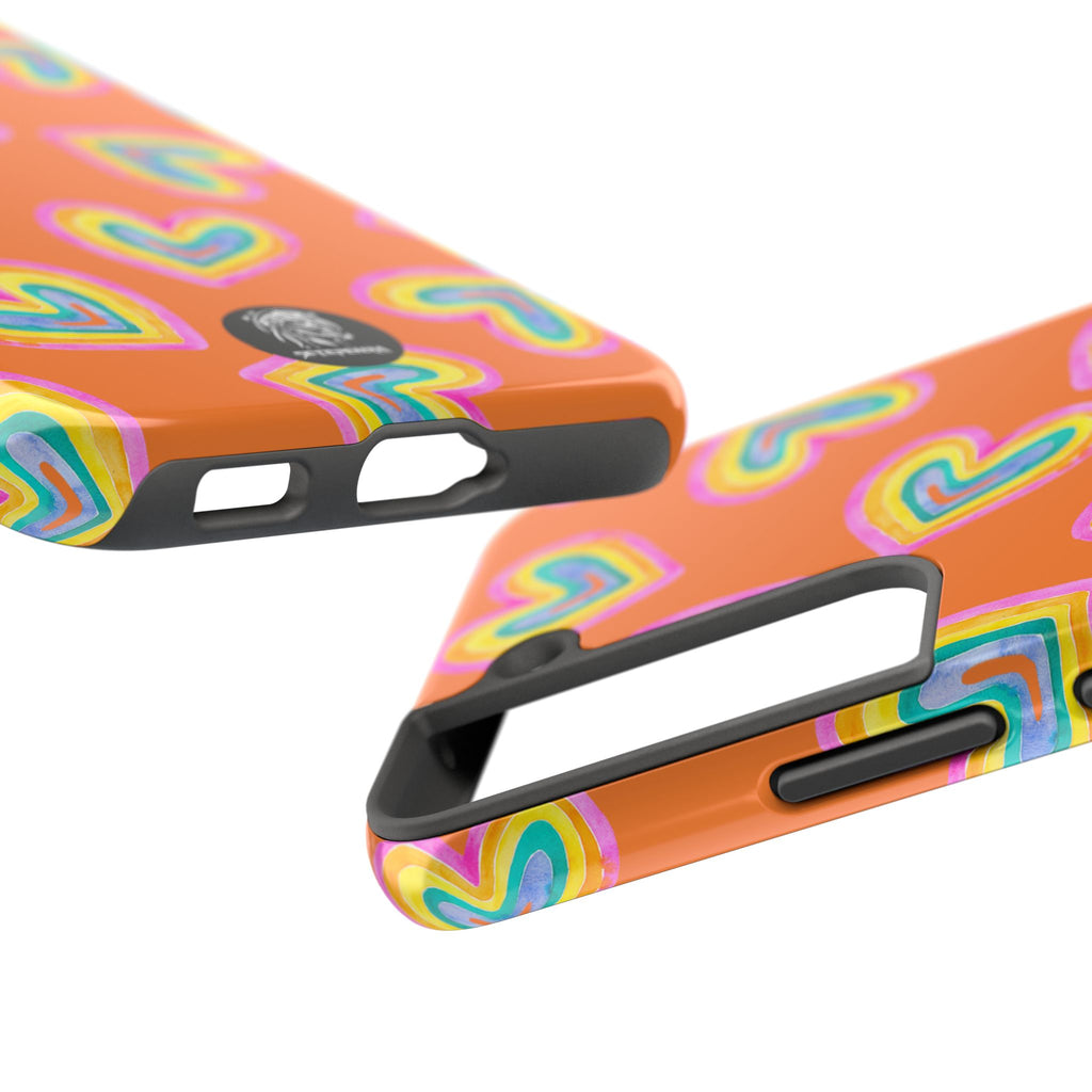 Rainbow Heart Tough Phone Case (For iPhone, Galaxy & More) - Crusta