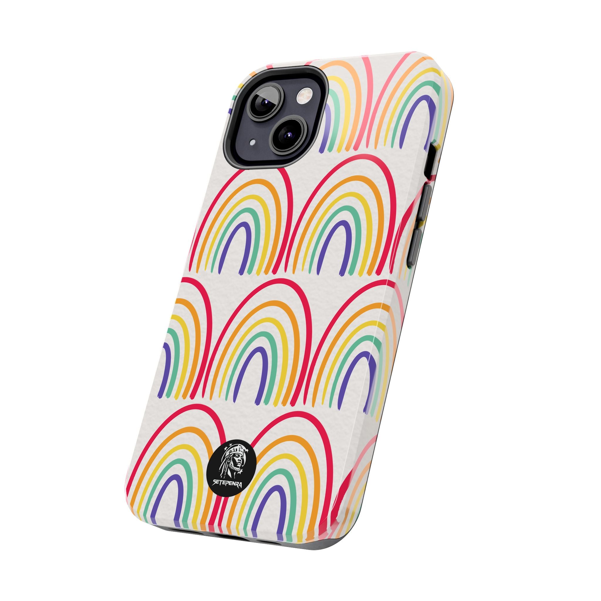 Retro Rainbow Tough Phone Case (For iPhone, Galaxy & More)