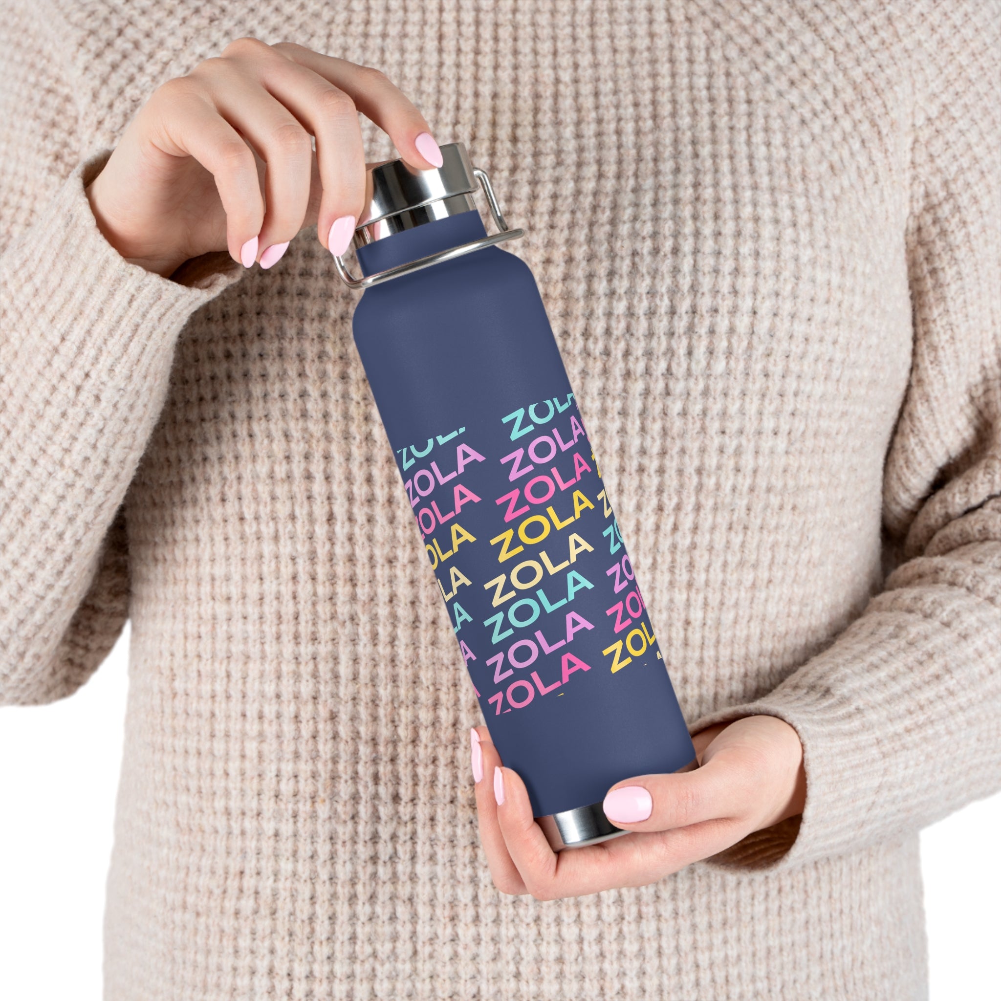 Zola Copper Vacuum Insulated Bottle, 22oz
