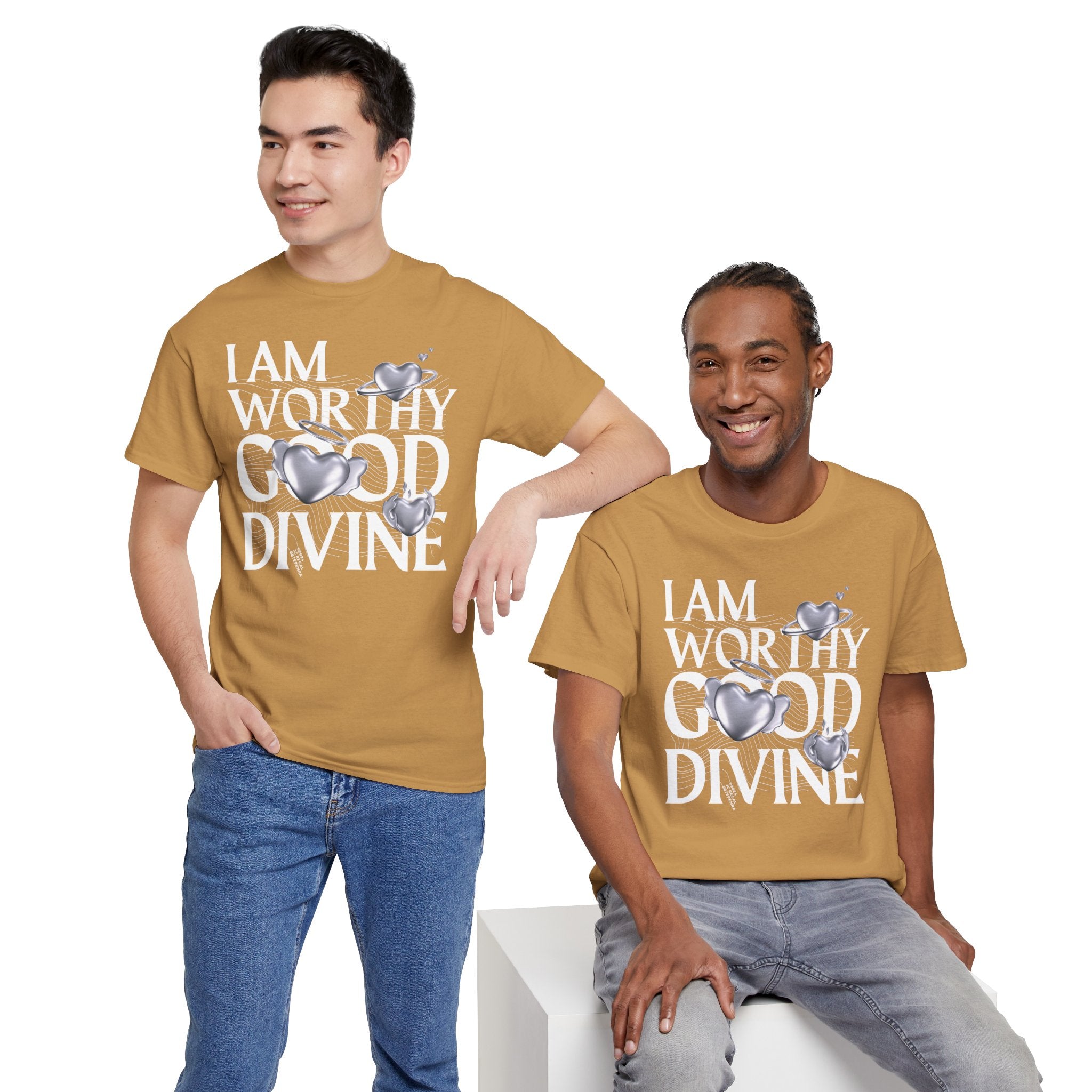 I AM WORTHY GOOD DIVINE Unisex Heavy Cotton Tee