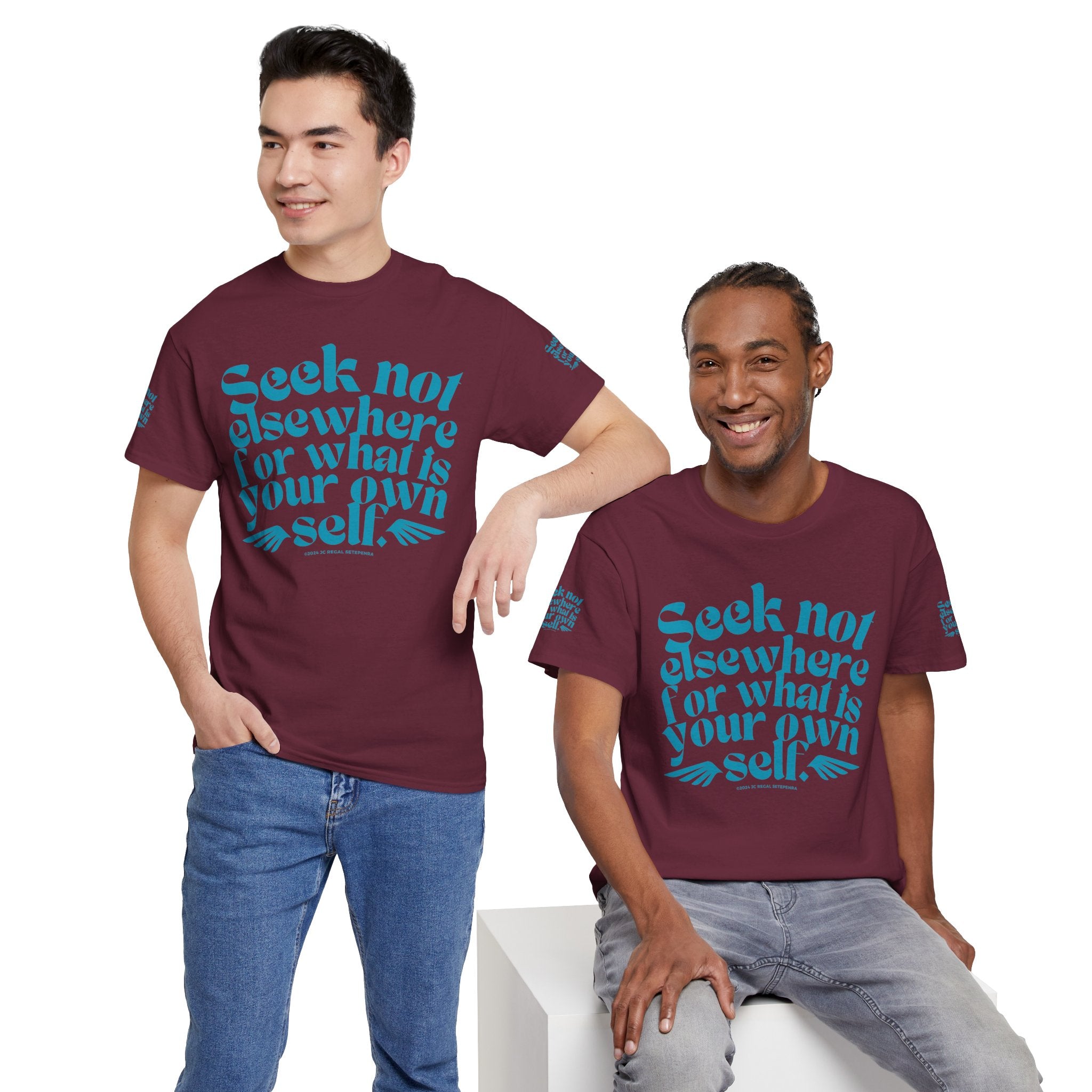 Seek Not Elsewhere (Aqua Edition) Unisex Heavy Cotton Tee