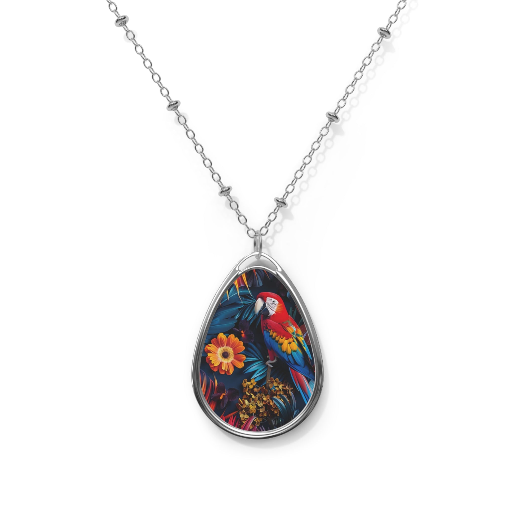 Tropican Retreat (Scene 3) Oval Necklace SETEPENRA Accessories.