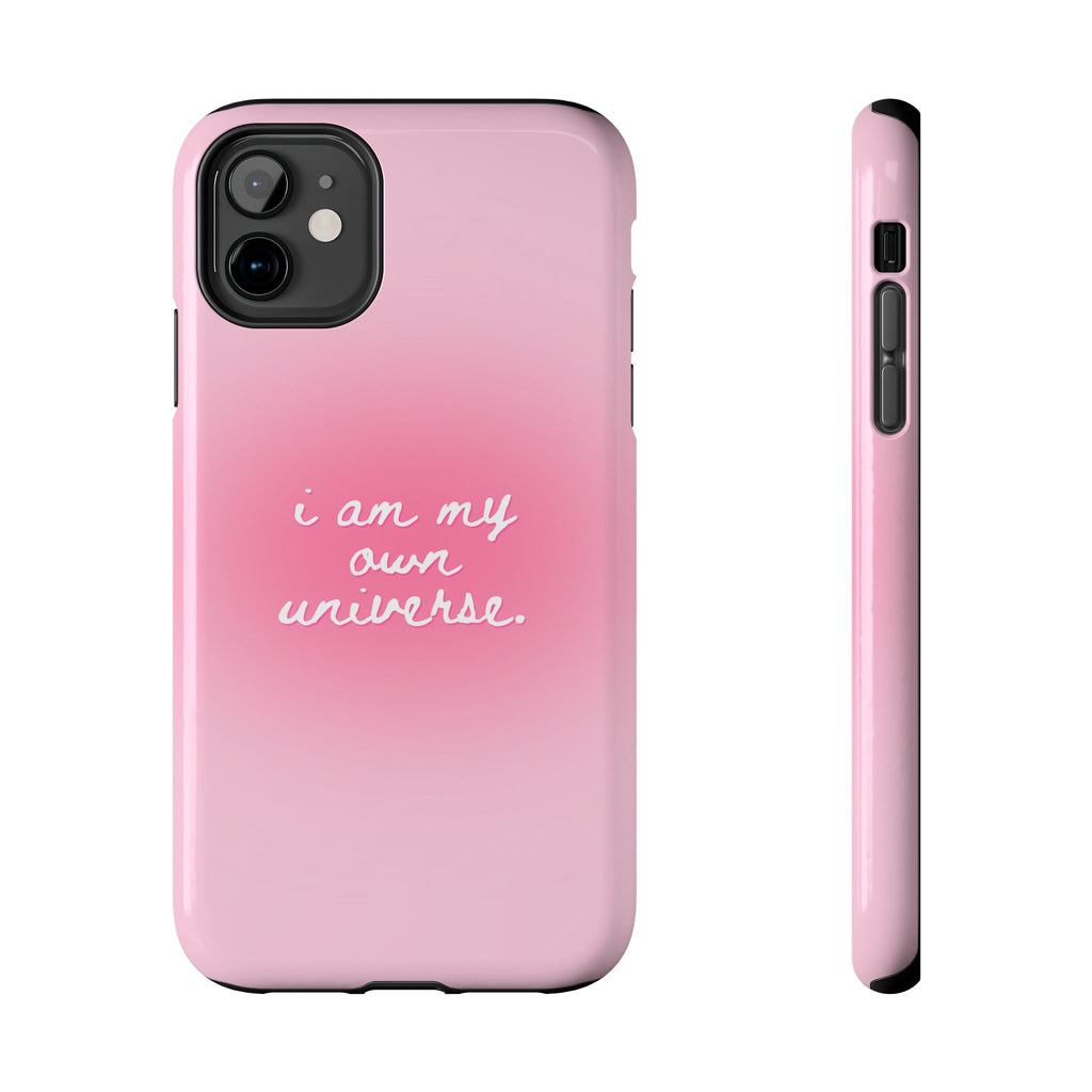I Am My Own Universe — Pink Gradient Protective Cover Tough Phone Case