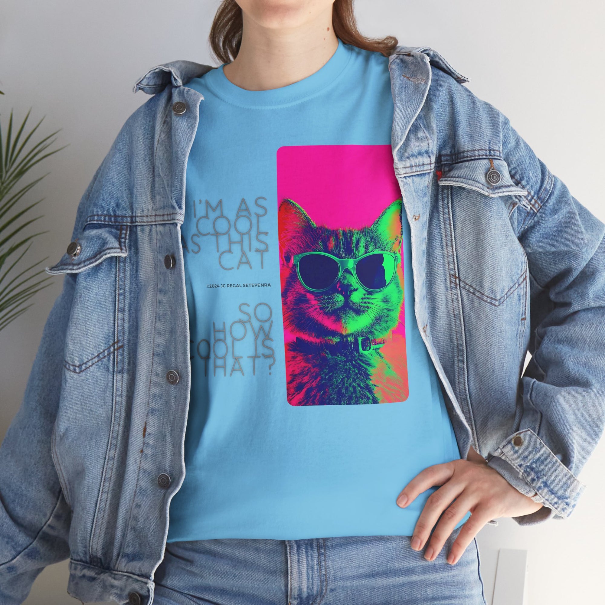 Cool Cat (Whiskers 1) Unisex Heavy Cotton Tee