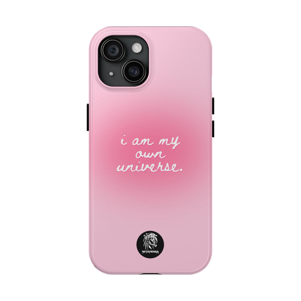 I Am My Own Universe Tough Phone Case (For iPhone, Galaxy & More) - Light Pink