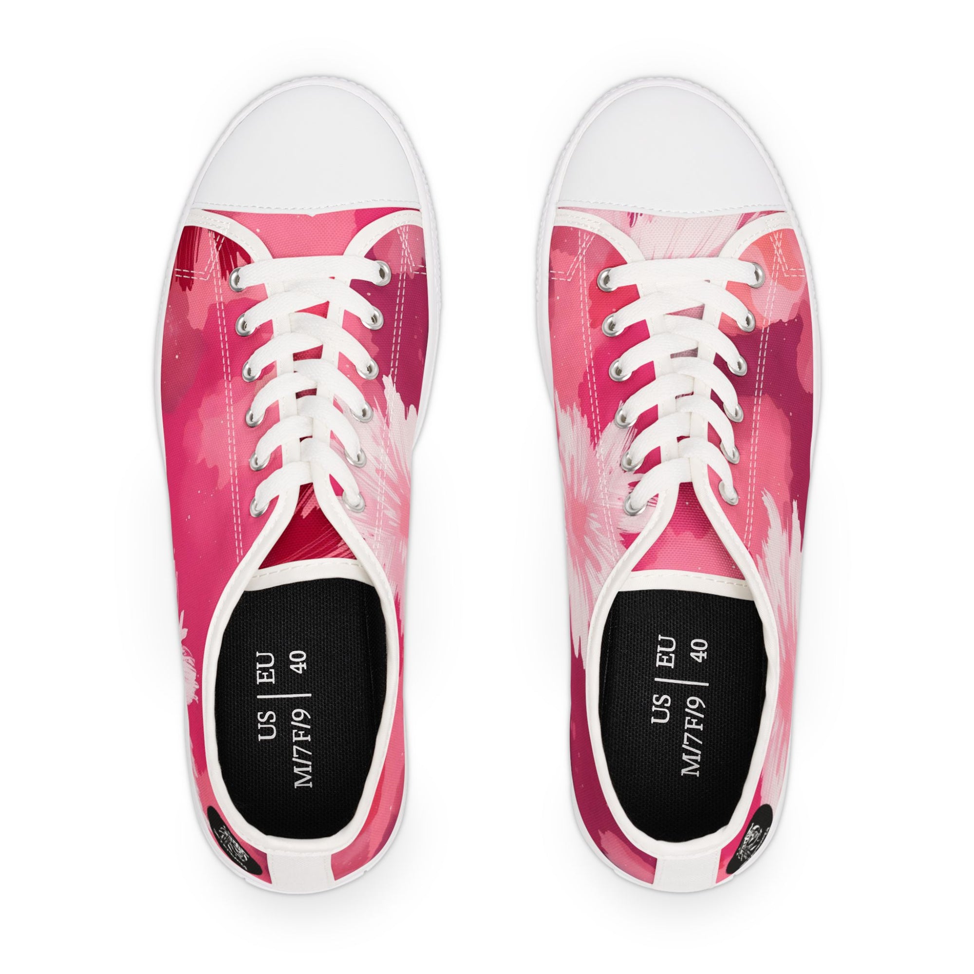 Pinking Bloom Women's Low Top Sneakers SETEPENRA Shoes.