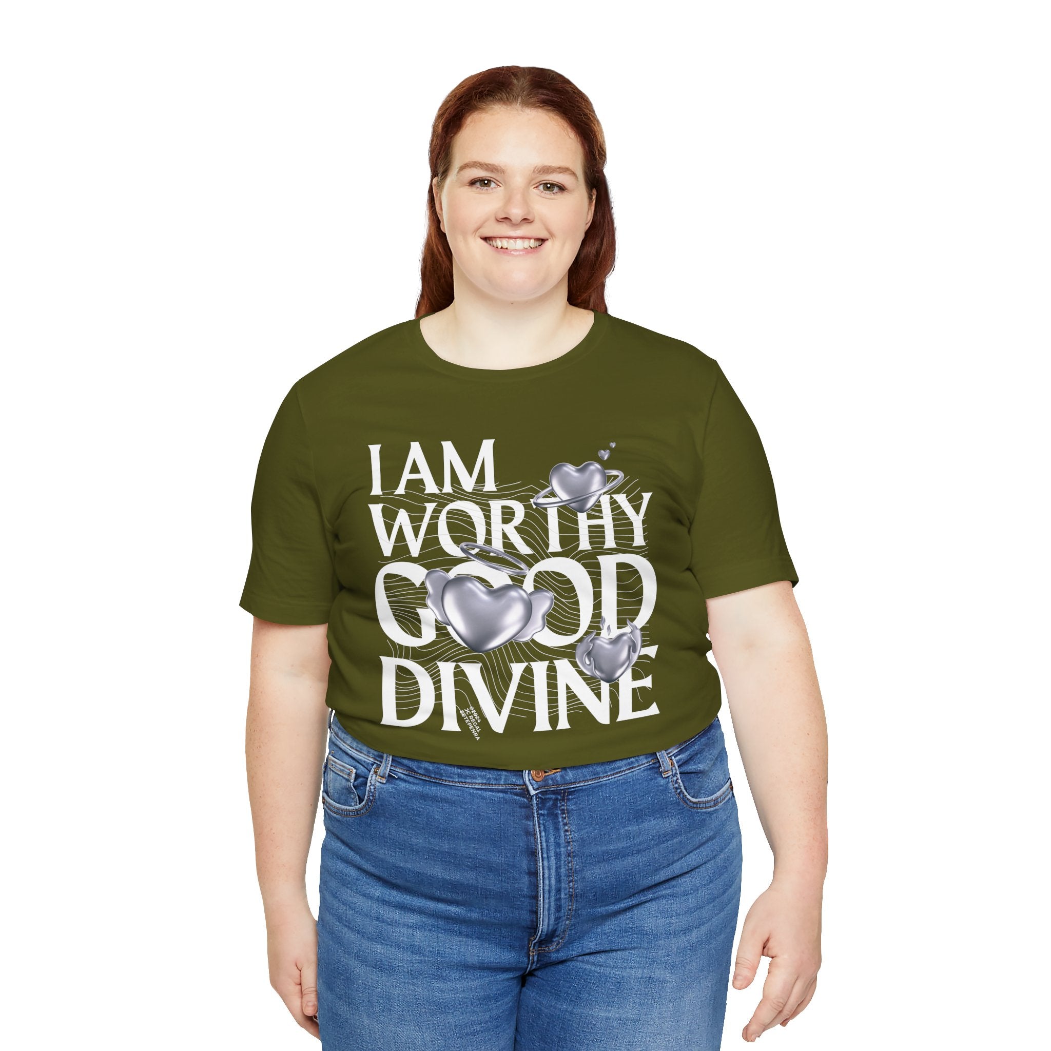 I AM WORTHY GOOD DIVINE Unisex Jersey Short Sleeve Tee