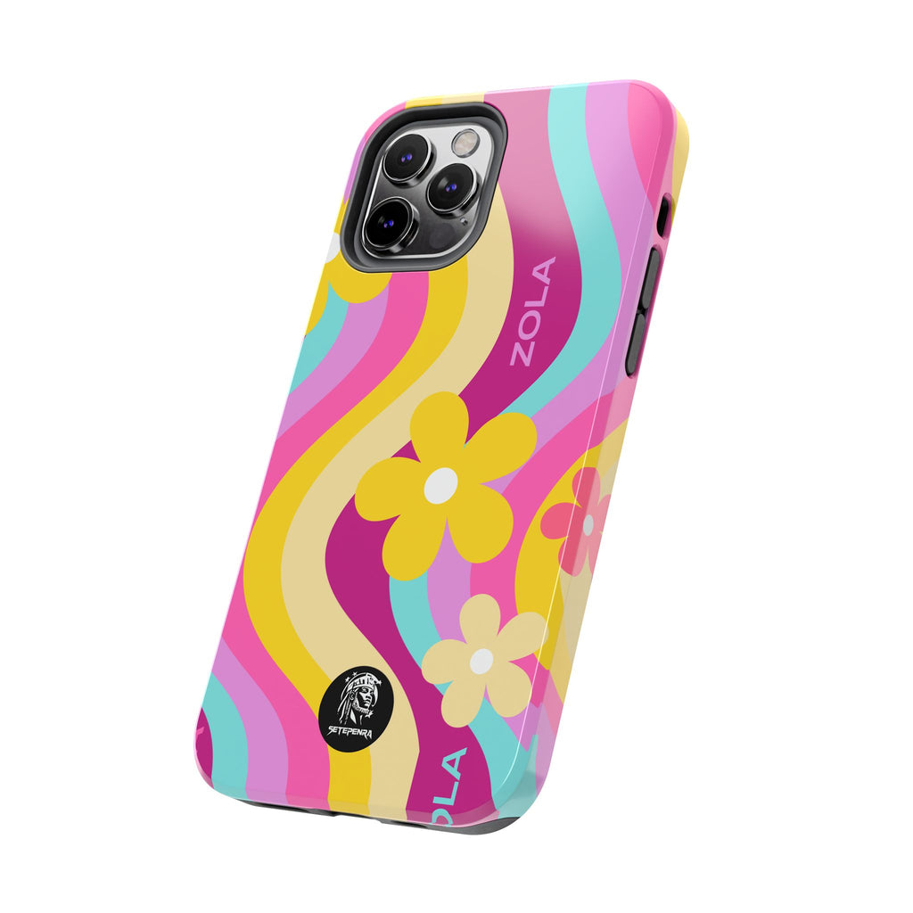 Zola Tough Phone Case (For iPhone, Galaxy & More) - Pink Wave