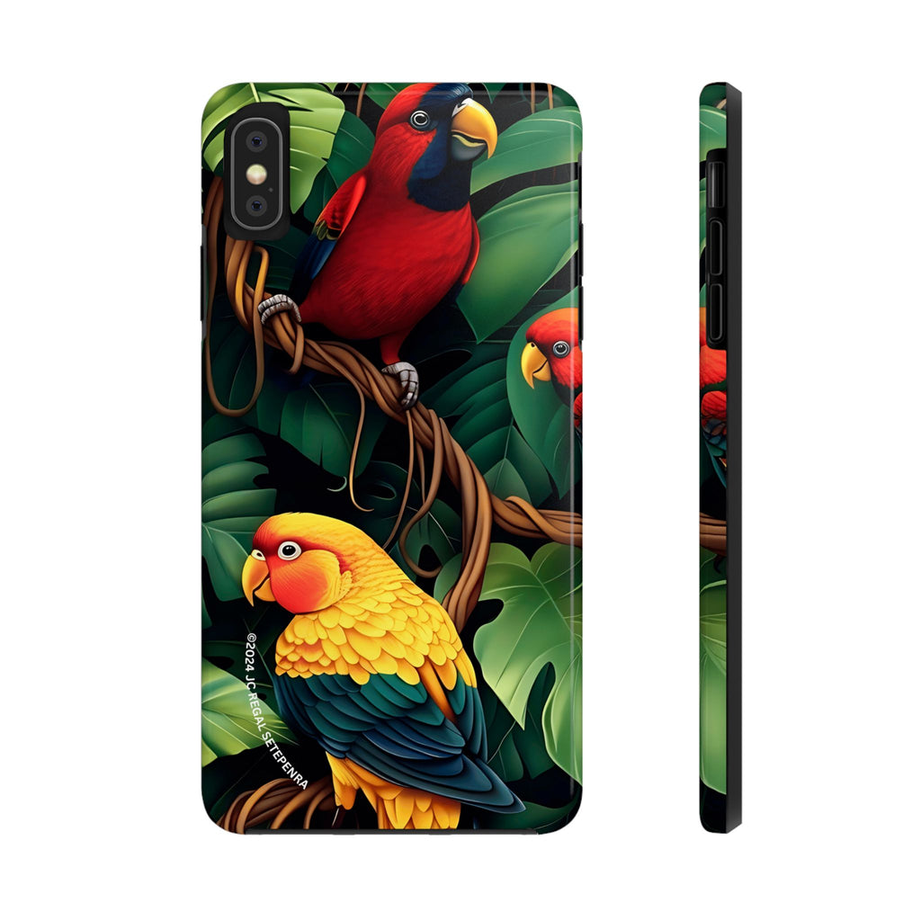 Tri-Parrot Tough Phone Case (For iPhone, Galaxy & More) SETEPENRA Phone Case.