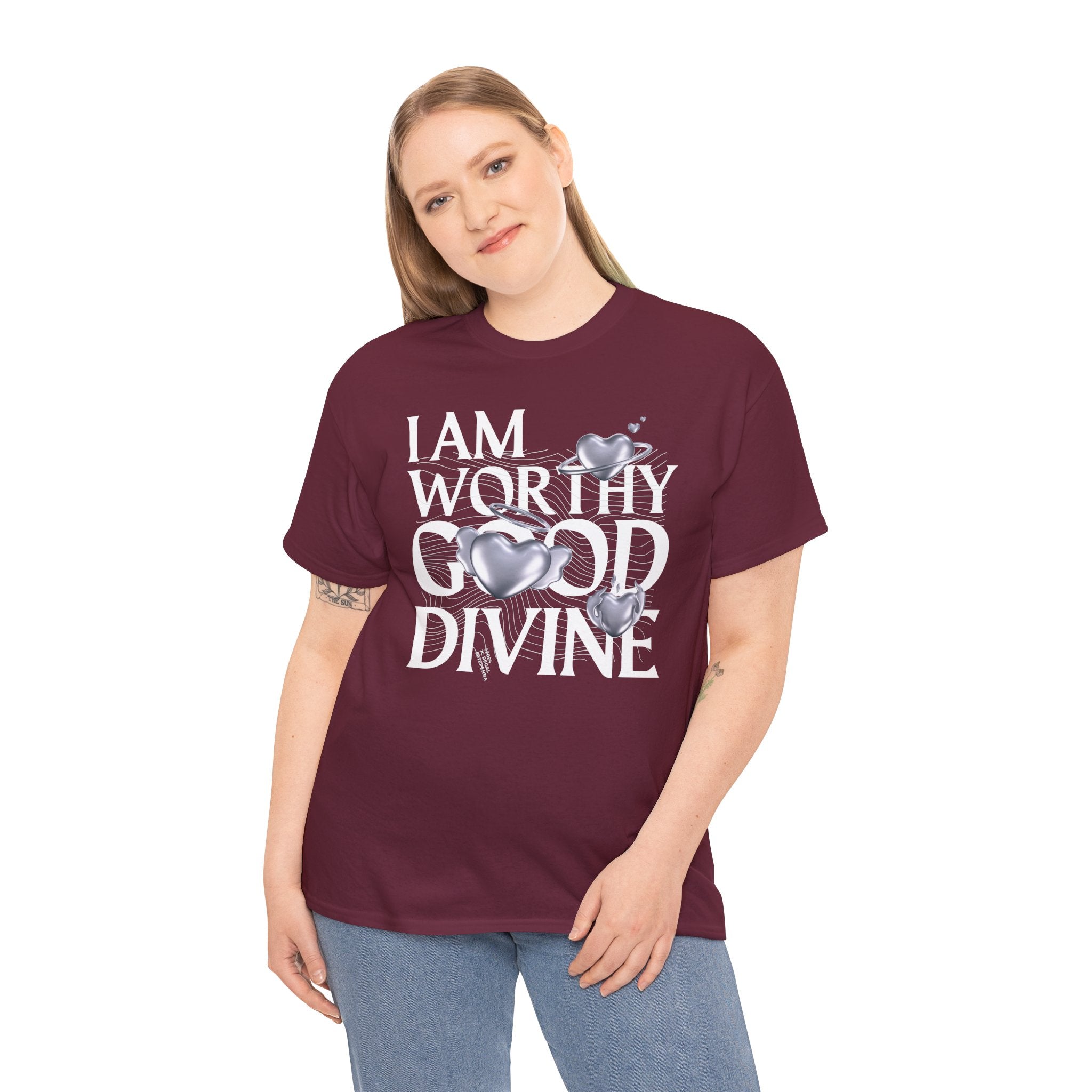 I AM WORTHY GOOD DIVINE Unisex Heavy Cotton Tee