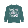 I AM WORTHY GOOD DIVINE Unisex Garment-Dyed Sweatshirt SETEPENRA Sweatshirt.