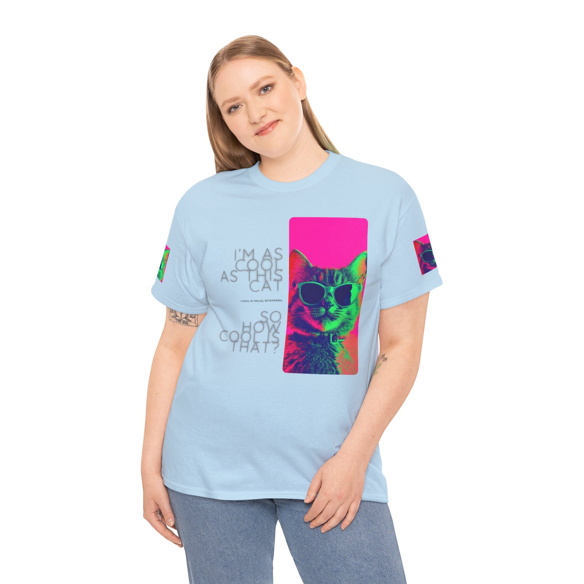 Cool Cat (Whiskers 1) Unisex Heavy Cotton Tee