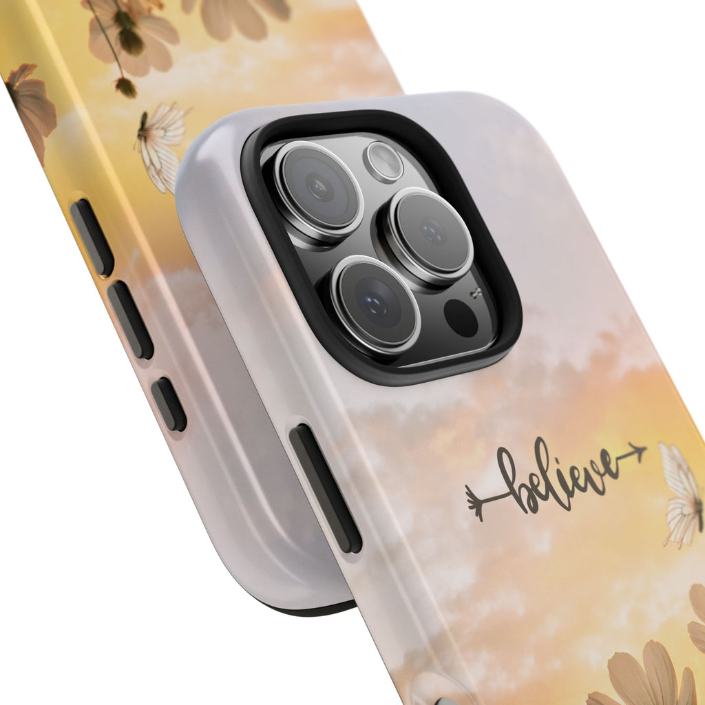 Believe Tough Phone Case (For iPhone, Galaxy & More) - Aesthetic Flower