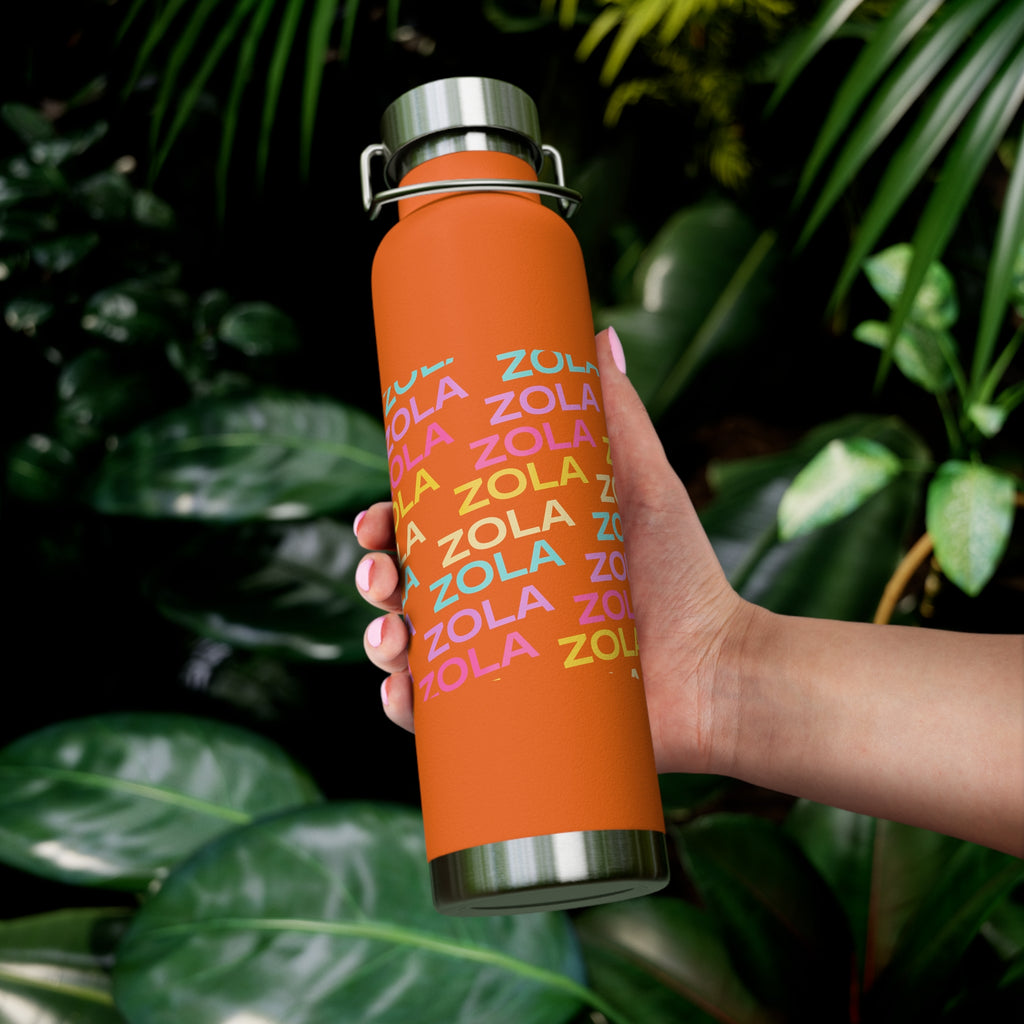 Zola Copper Vacuum Insulated Bottle, 22oz