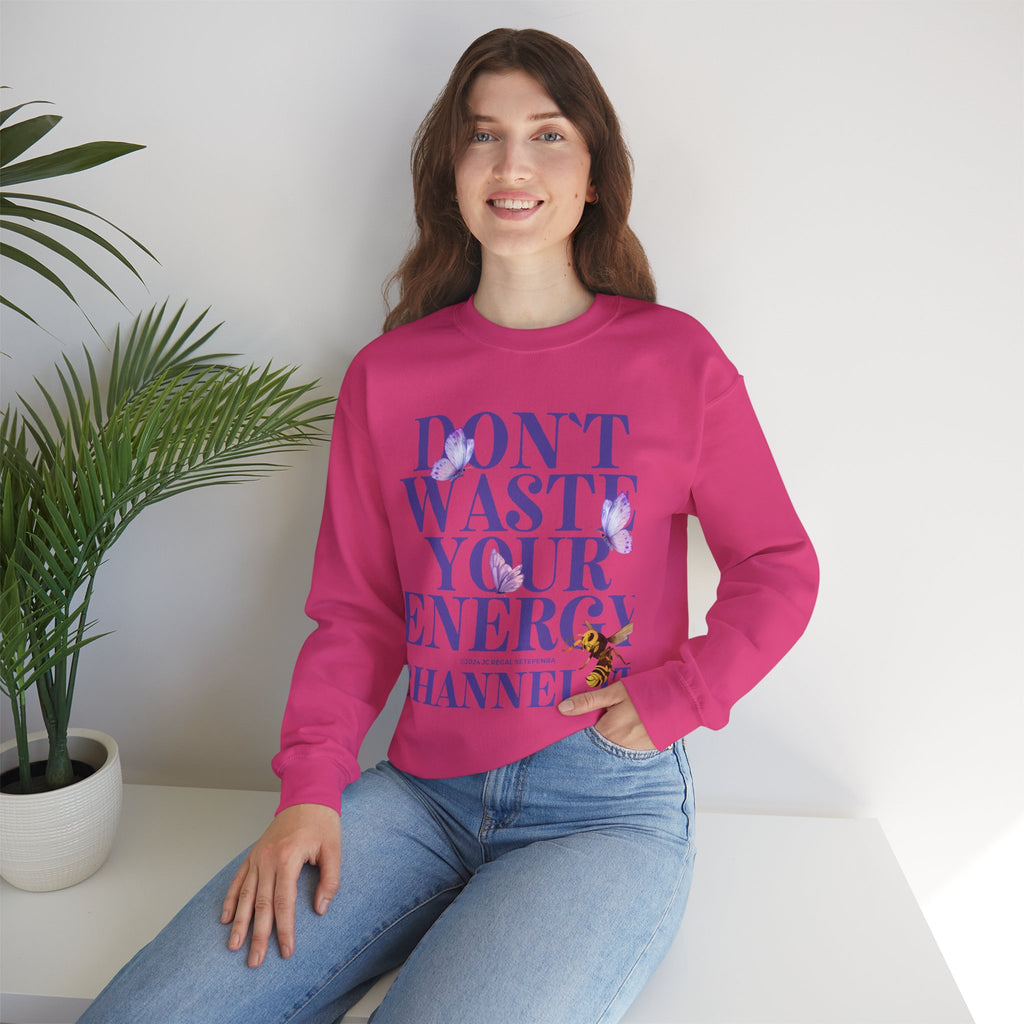 Channel It Unisex Heavy Blend™ Crewneck Sweatshirt (Purple Print)