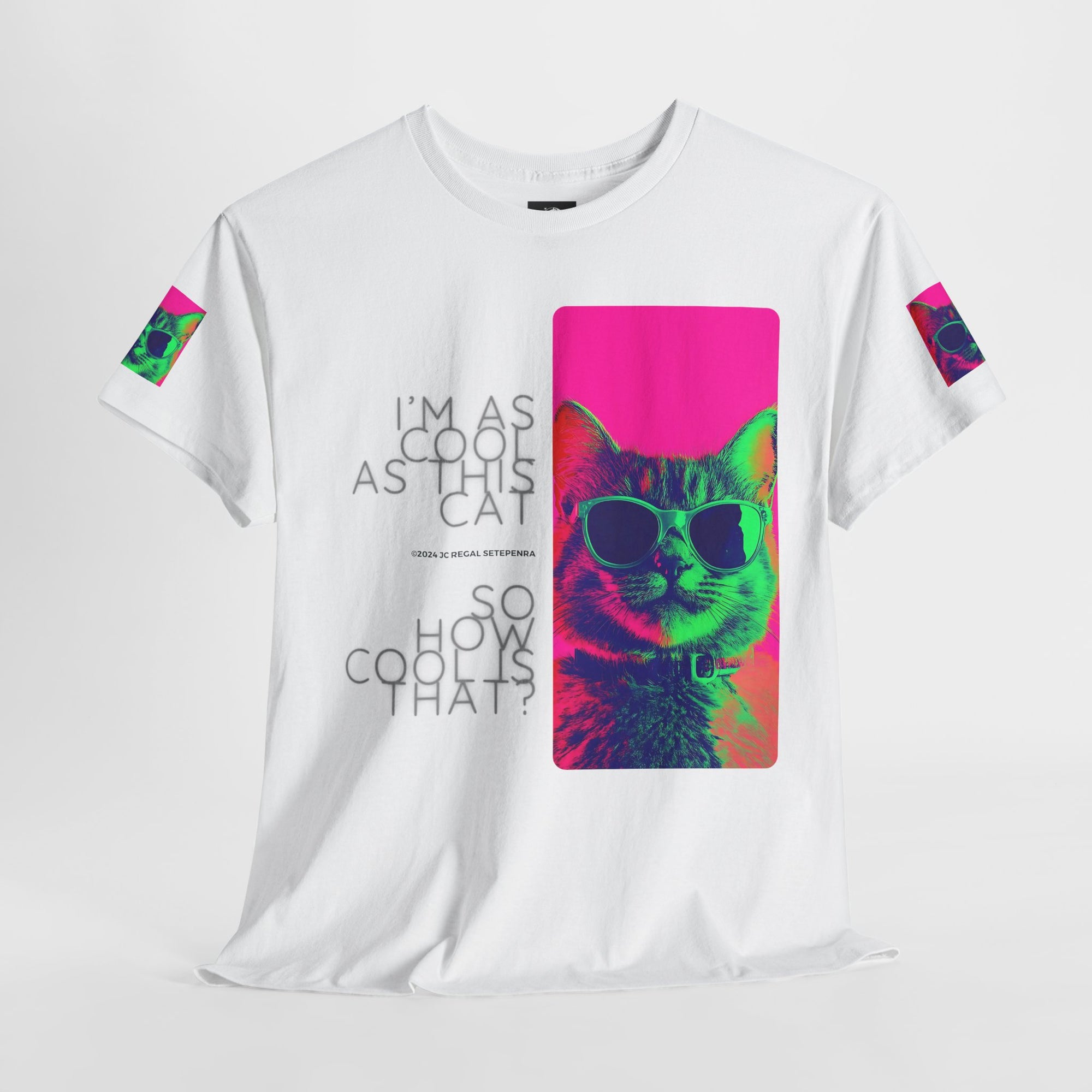 Cool Cat (Whiskers 1) Unisex Heavy Cotton Tee