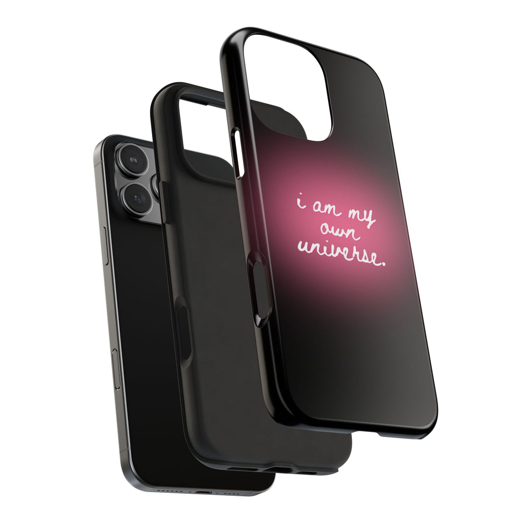 I Am My Own Universe — Pink Glow Protective Cover Tough Phone Case
