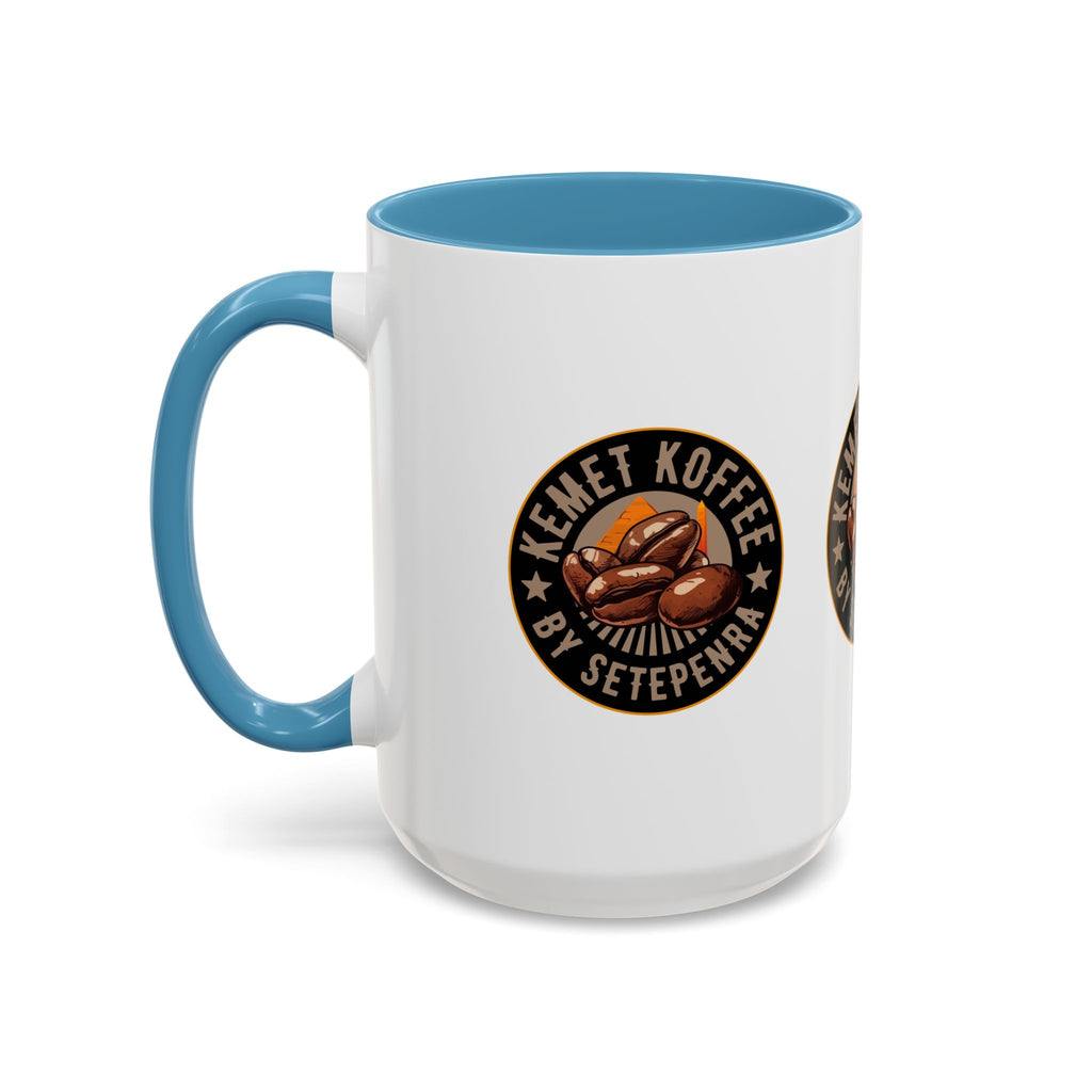 Kemet Koffee By Setepenra Accent Coffee Mug, 11oz, 15oz (Various Colors)