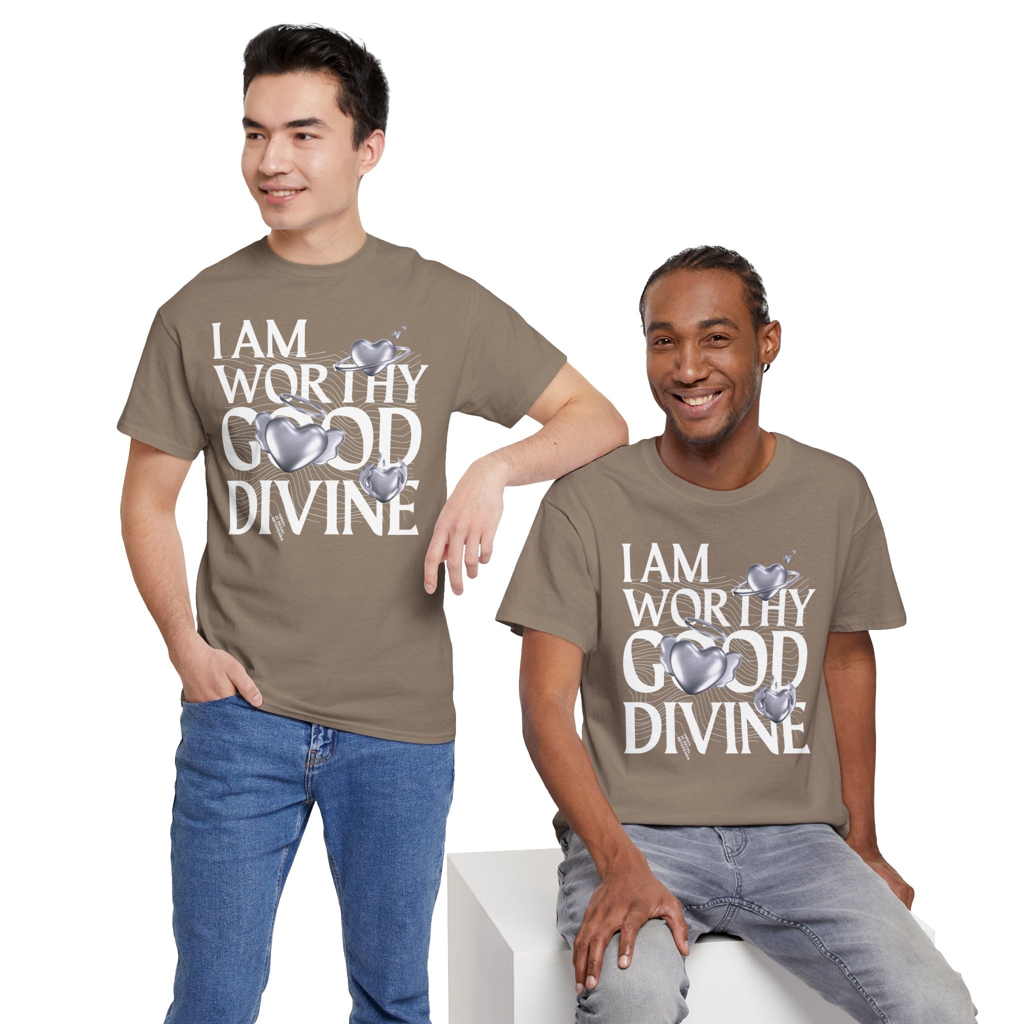 I AM WORTHY GOOD DIVINE Unisex Heavy Cotton Tee