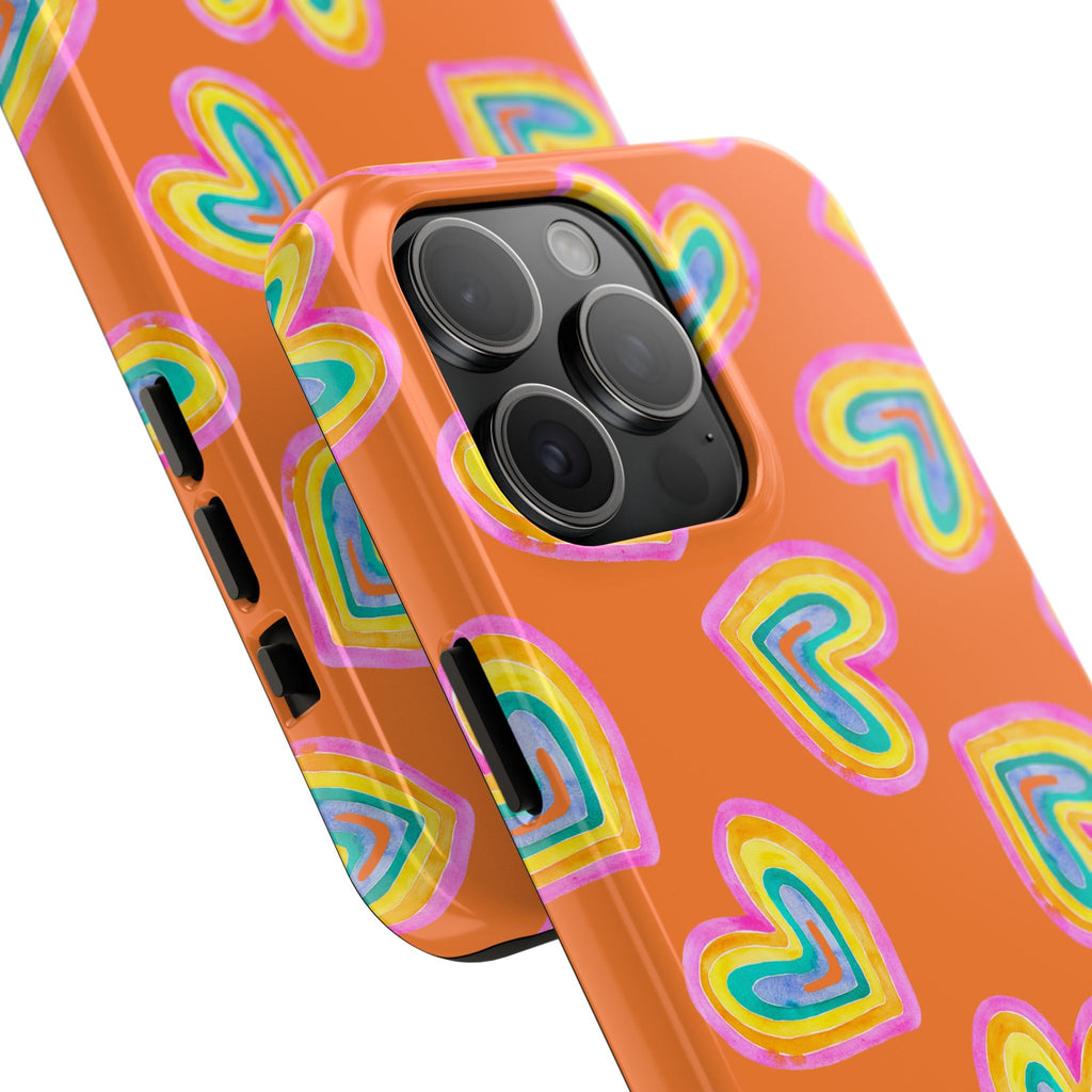 Rainbow Heart Tough Phone Case (For iPhone, Galaxy & More) - Crusta