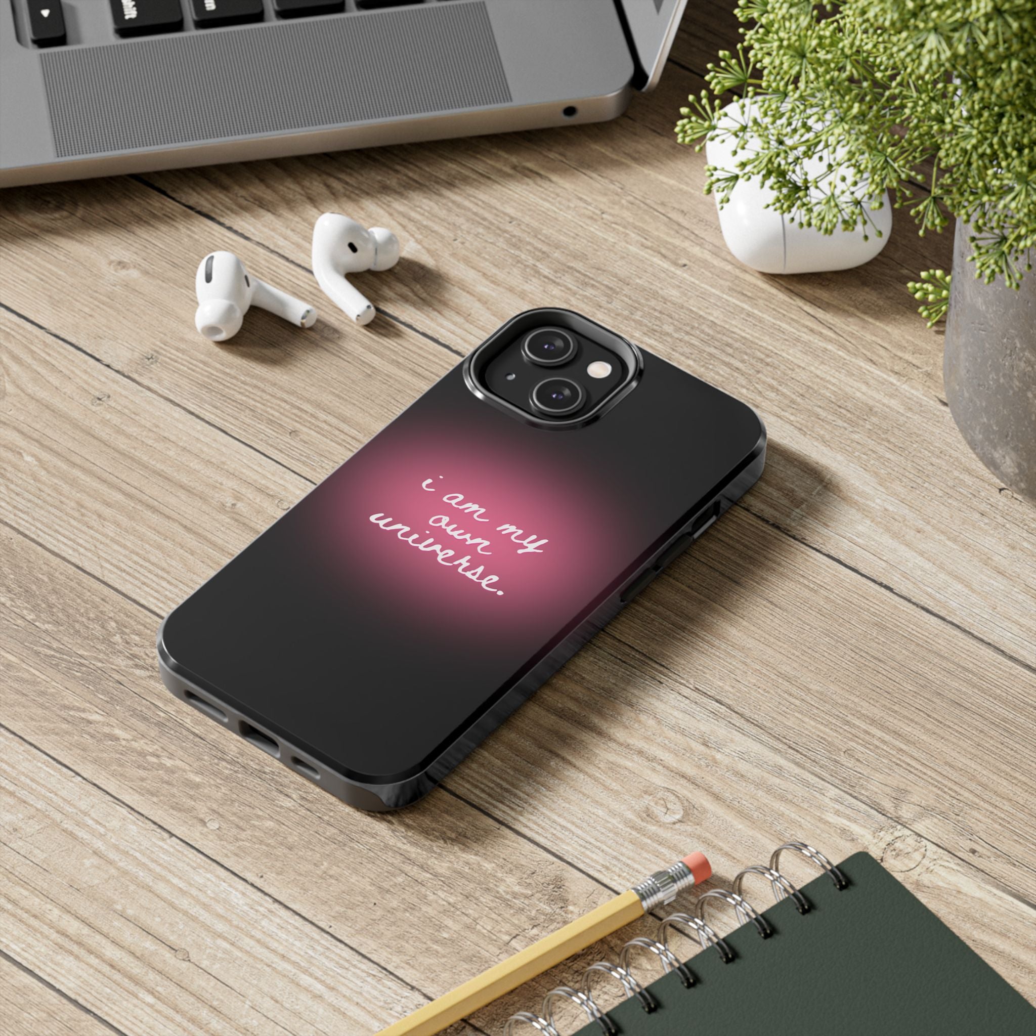 I Am My Own Universe — Pink Glow Protective Cover Tough Phone Case