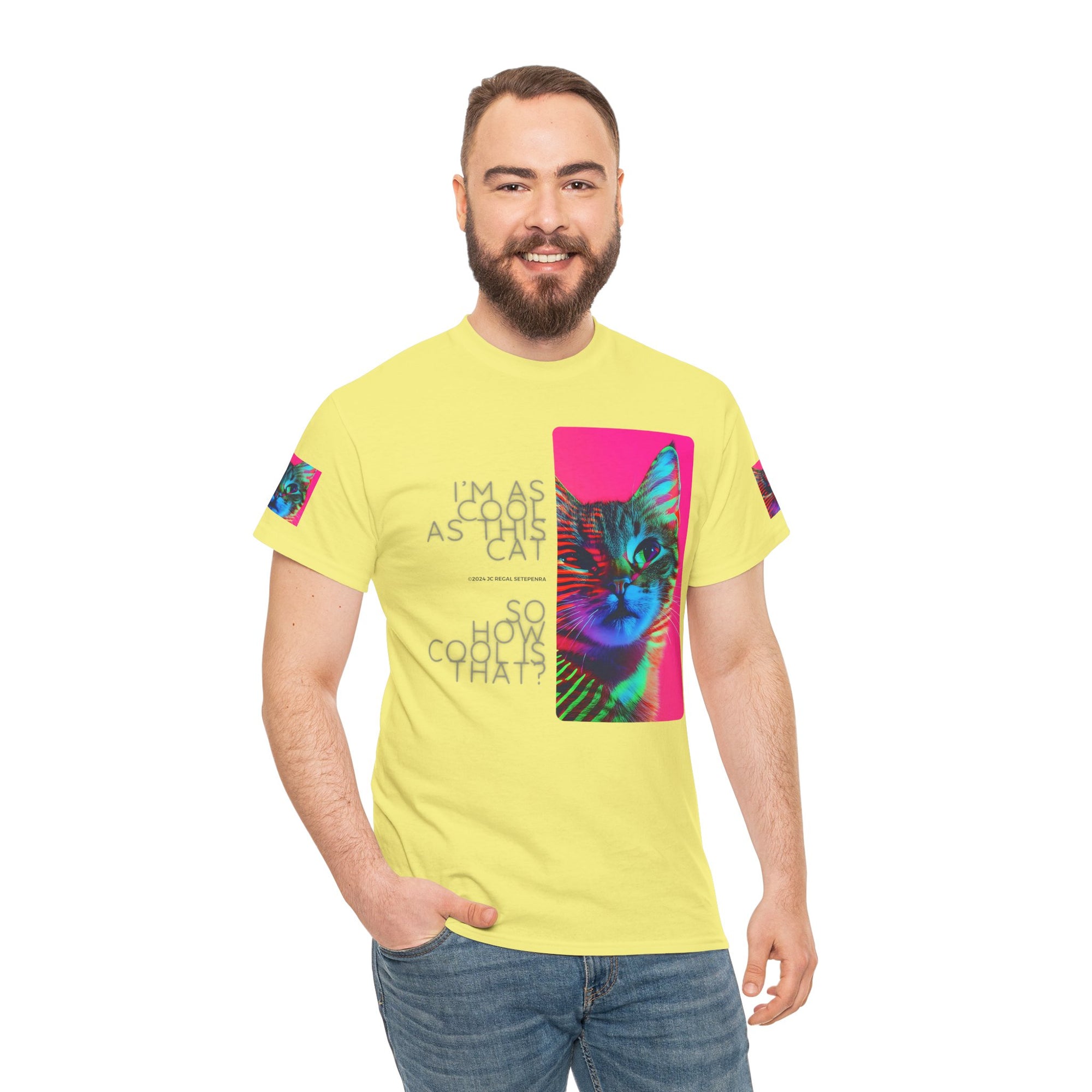 Cool Cat (Whiskers 2) Unisex Heavy Cotton Tee