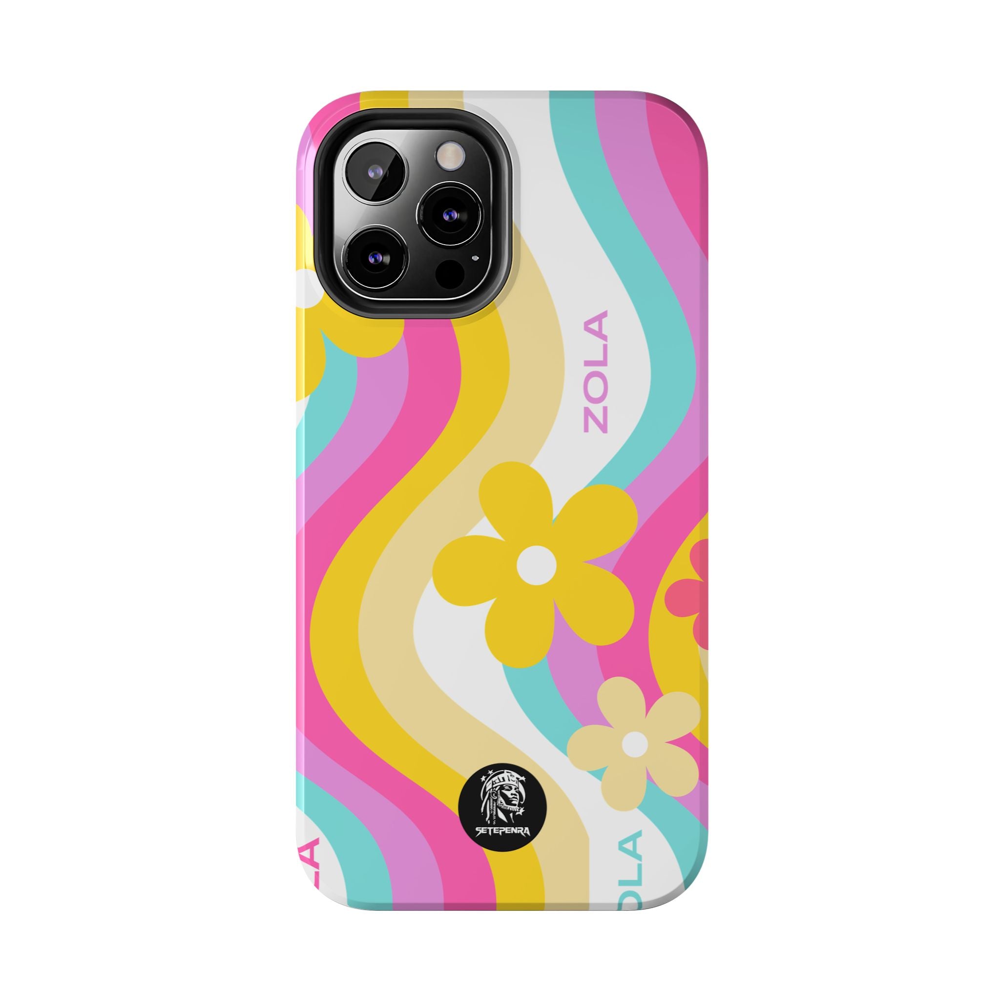 Zola Tough Phone Case (For iPhone, Galaxy & More) - White Wave