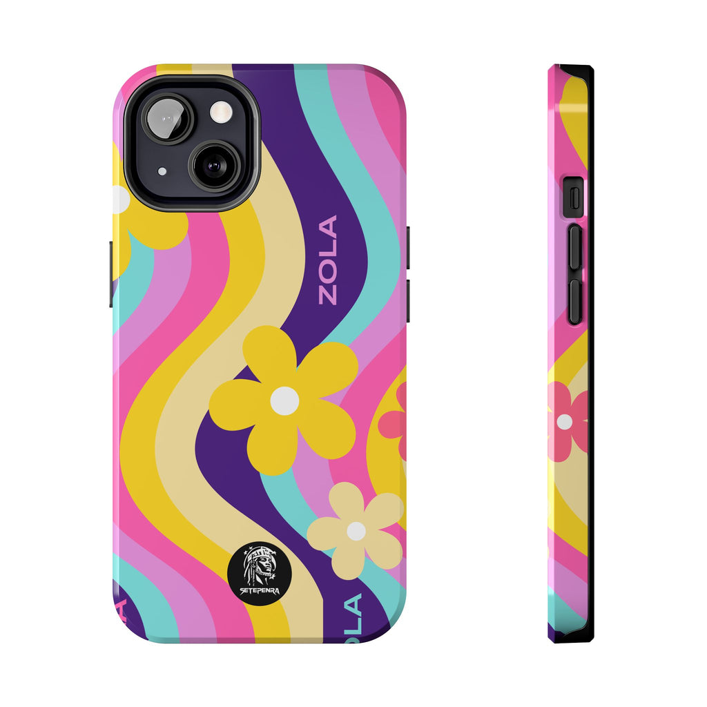 Zola Tough Phone Case (For iPhone, Galaxy & More) - Purple Wave SETEPENRA Phone Case.