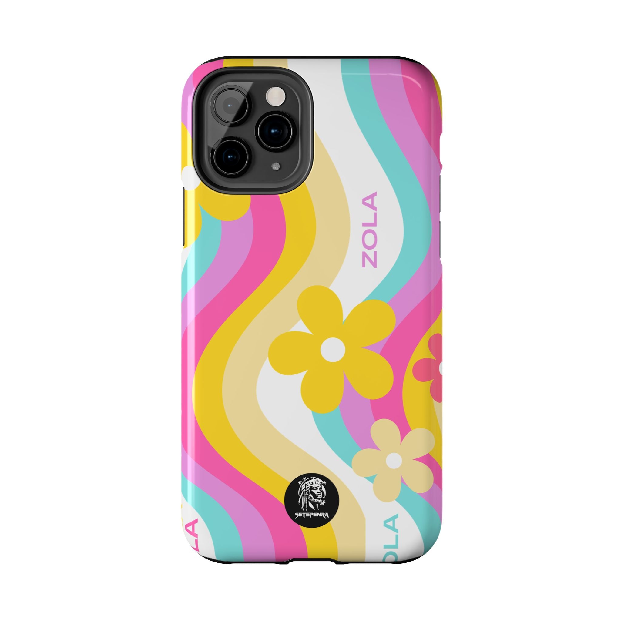 Zola Tough Phone Case (For iPhone, Galaxy & More) - White Wave