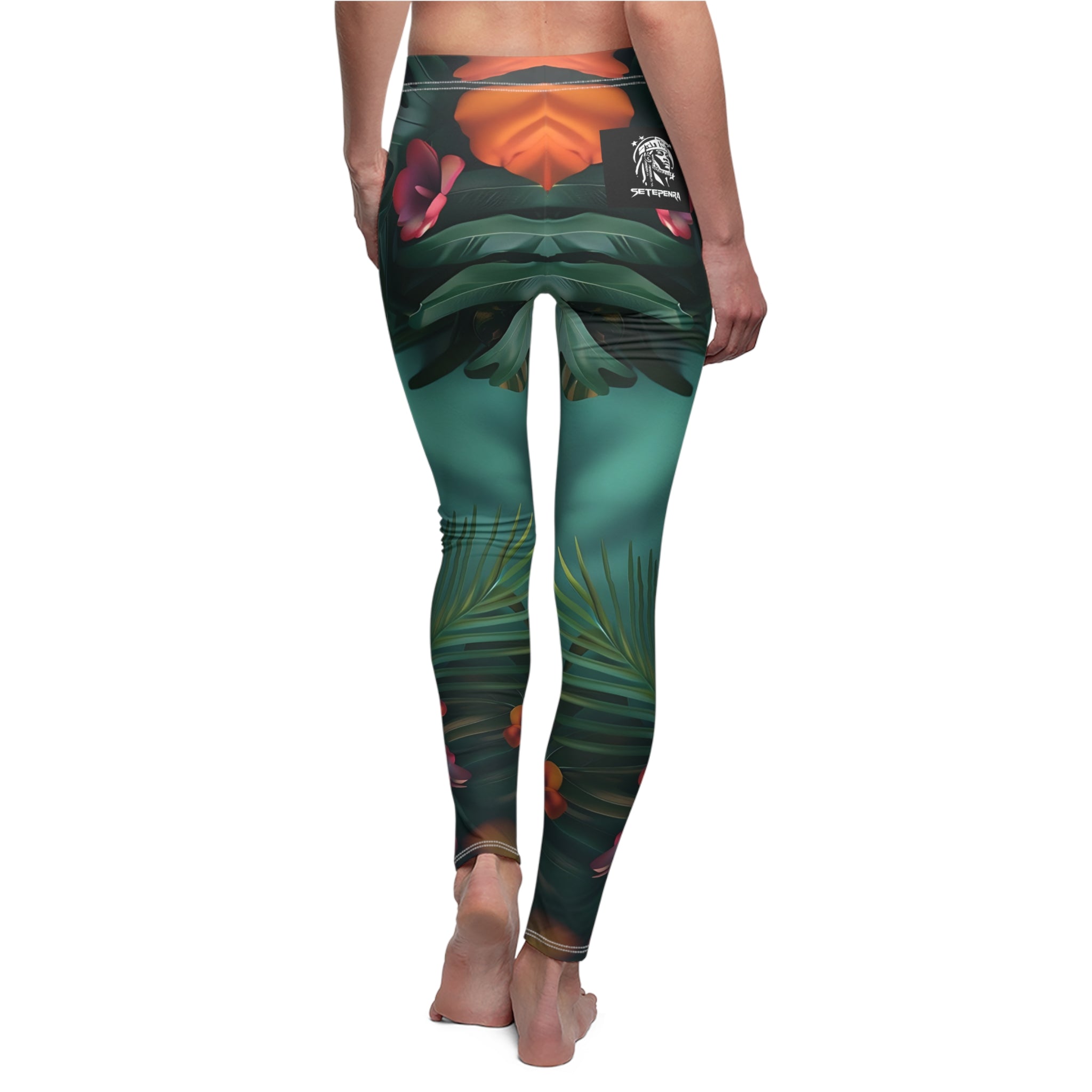 Tropican Retreat (Scene 2) Women's Cut & Sew Casual Leggings SETEPENRA All Over Prints.