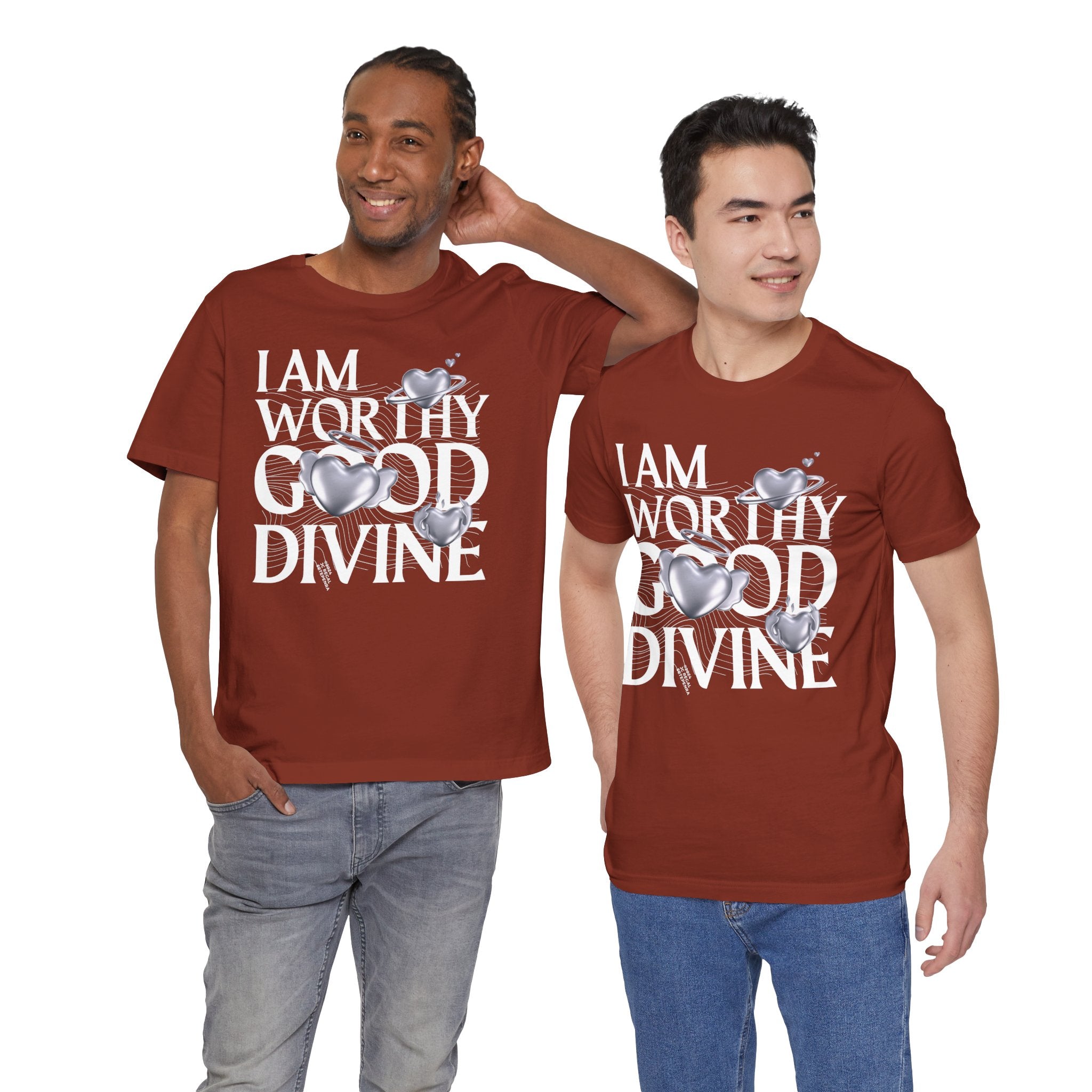 I AM WORTHY GOOD DIVINE Unisex Jersey Short Sleeve Tee