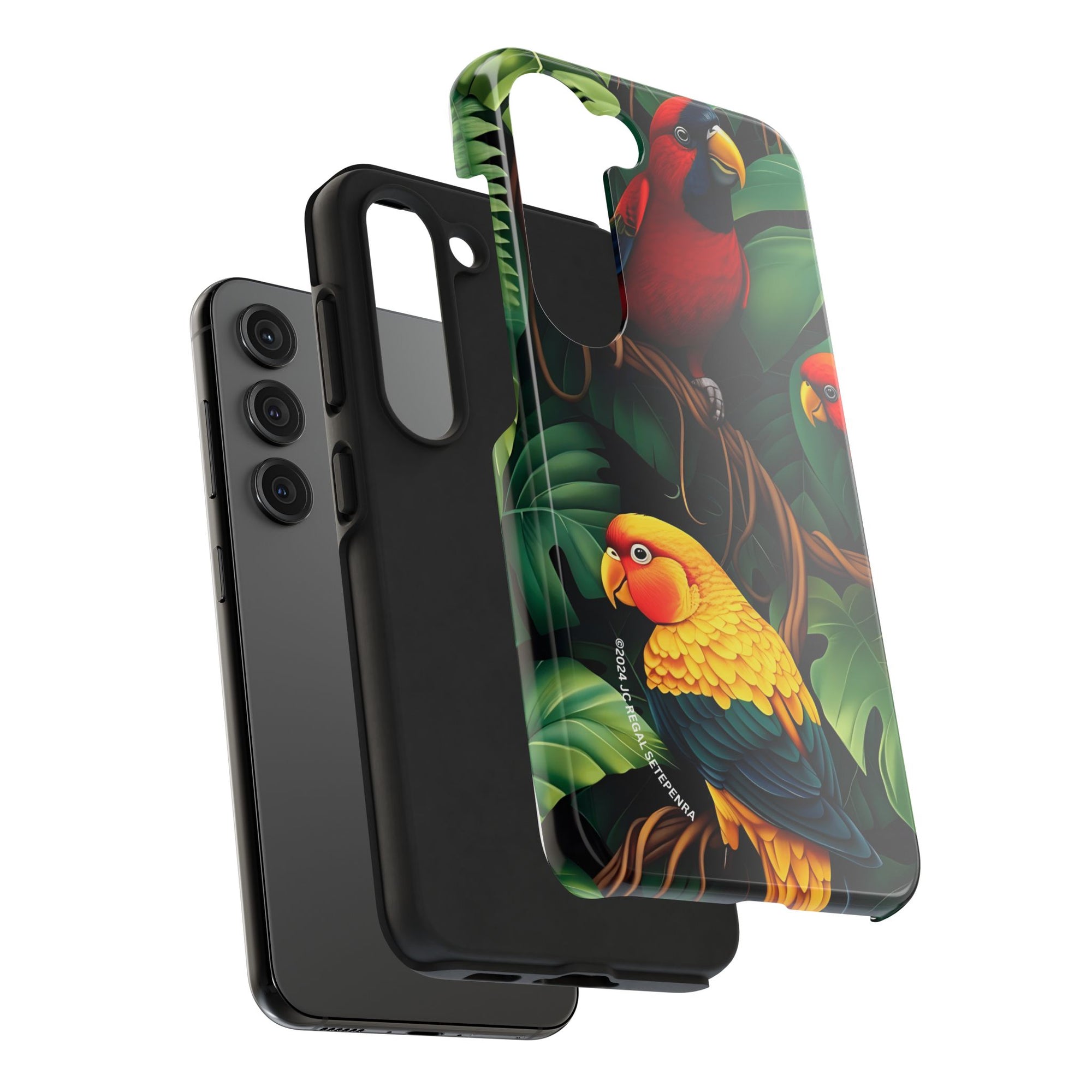 Tri-Parrot Tough Phone Case (For iPhone, Galaxy &amp; More)