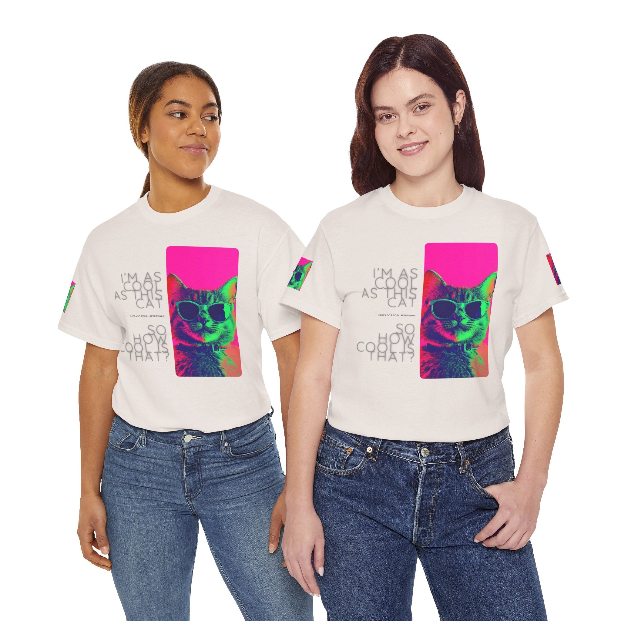 Cool Cat (Whiskers 1) Unisex Heavy Cotton Tee