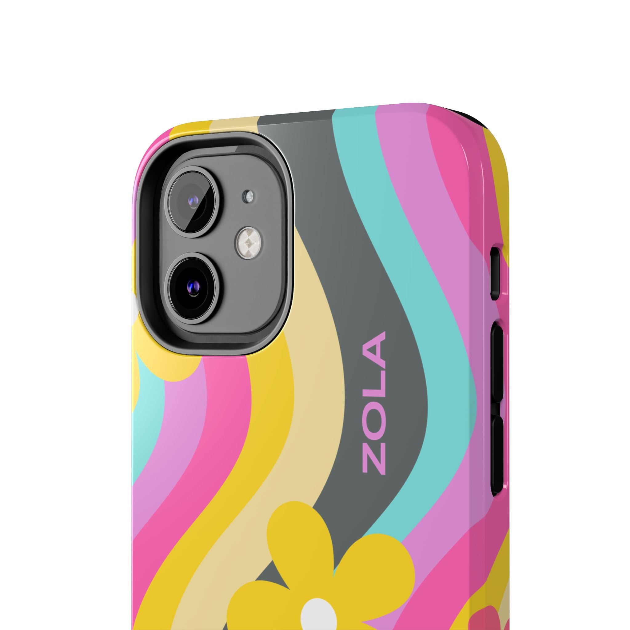 Zola Tough Phone Case (For iPhone, Galaxy & More) - Dark Grey Wave