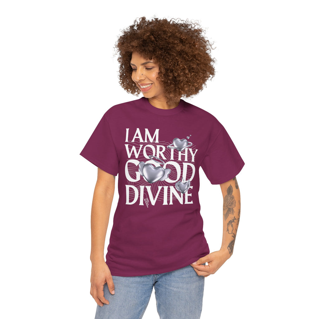 I AM WORTHY GOOD DIVINE Unisex Heavy Cotton Tee