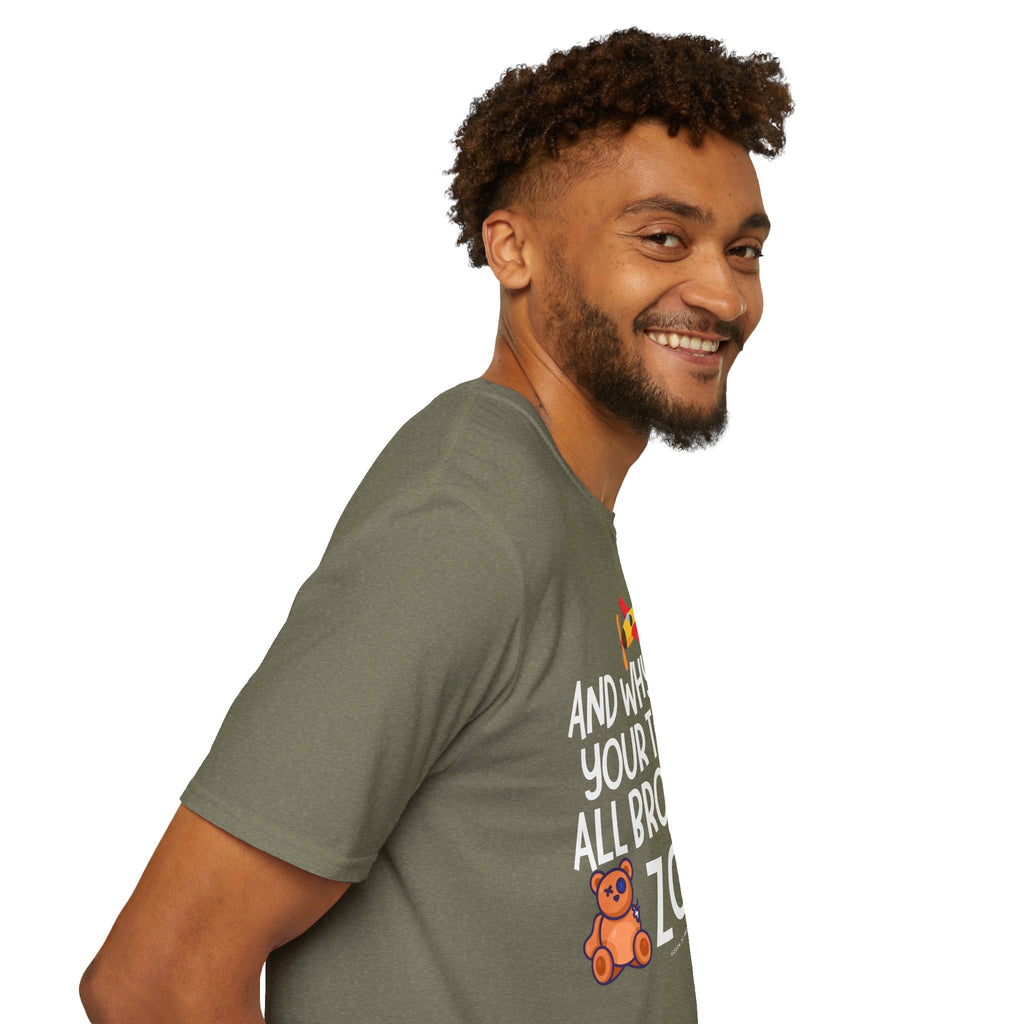 And Why Are Your Toys All Broken Zola? Unisex Softstyle T-Shirt