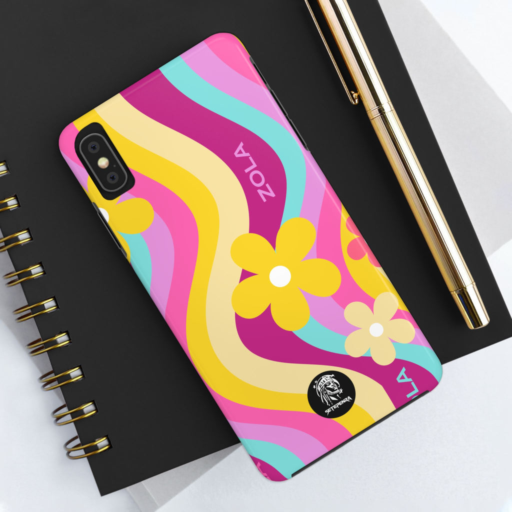 Zola Tough Phone Case (For iPhone, Galaxy & More) - Pink Wave