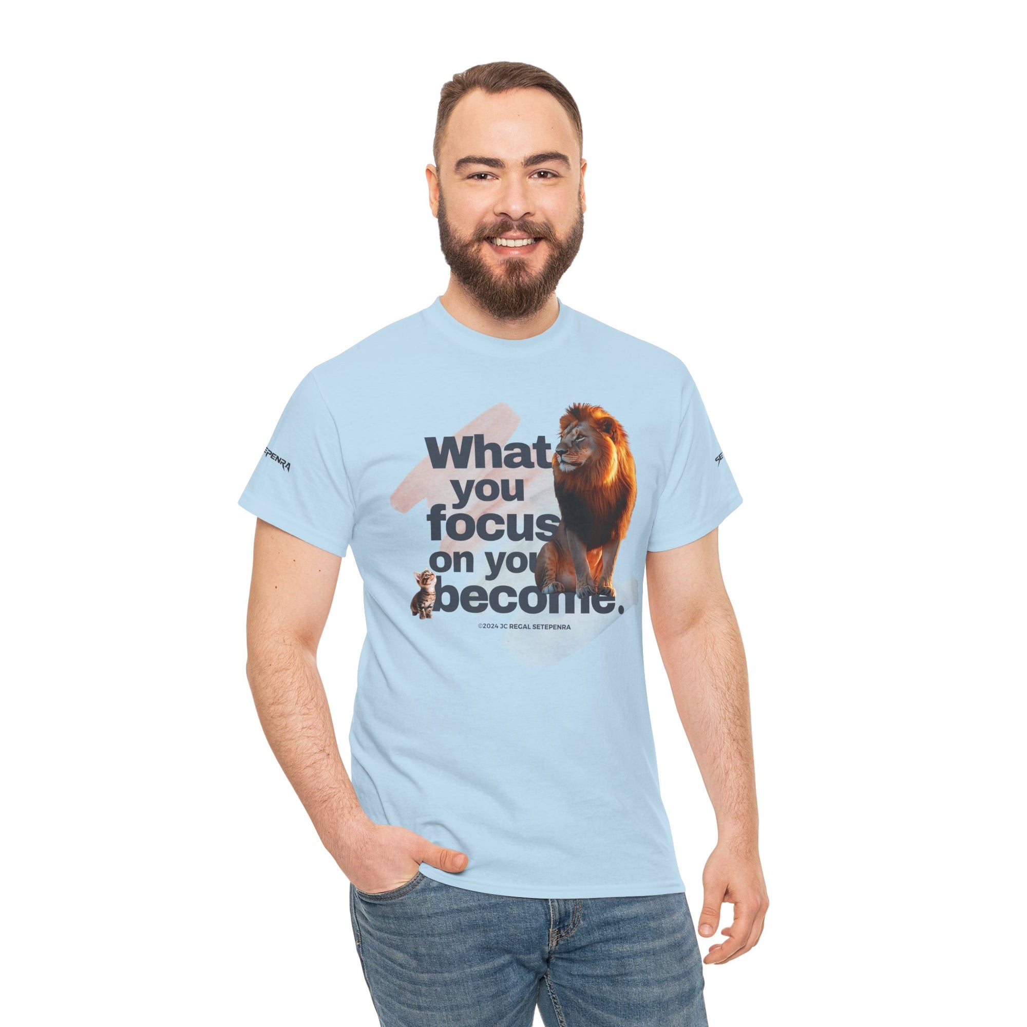 What You Focus On You Become Unisex Heavy Cotton Tee