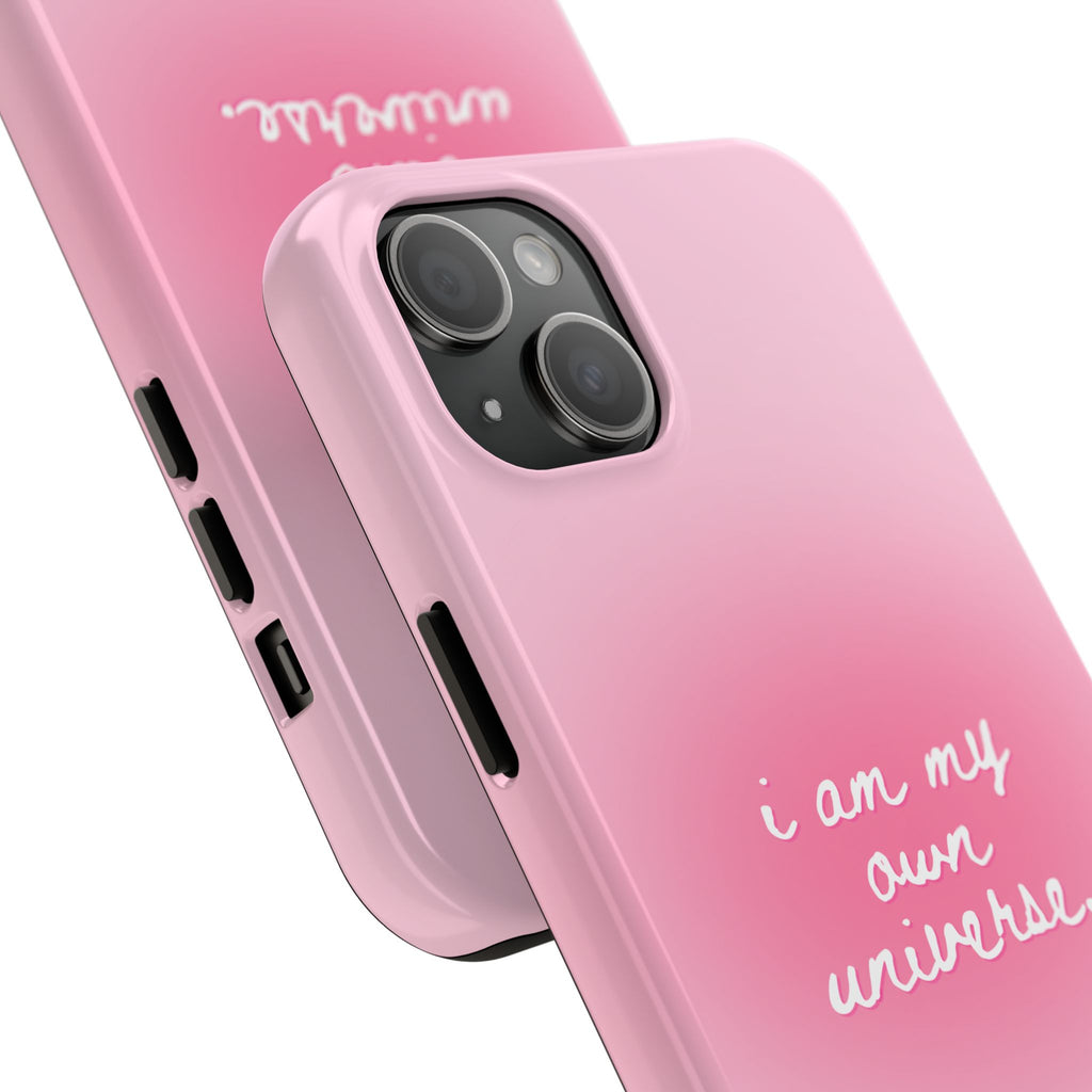 I Am My Own Universe — Pink Gradient Protective Cover Tough Phone Case