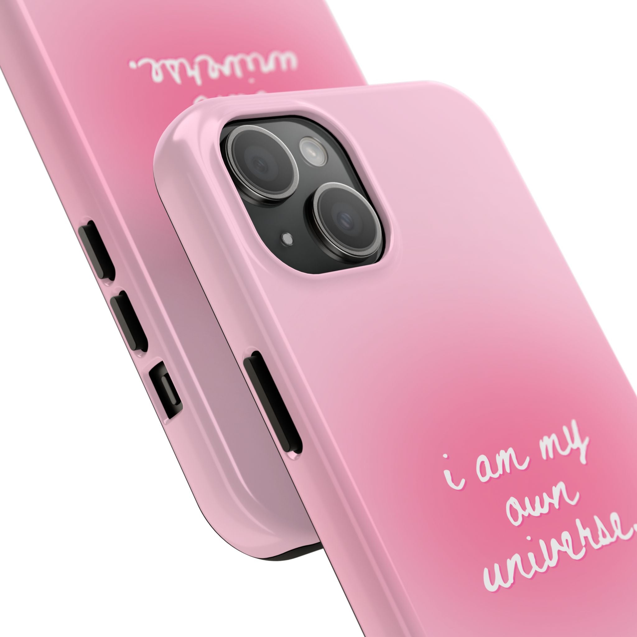I Am My Own Universe — Pink Gradient Protective Cover Tough Phone Case