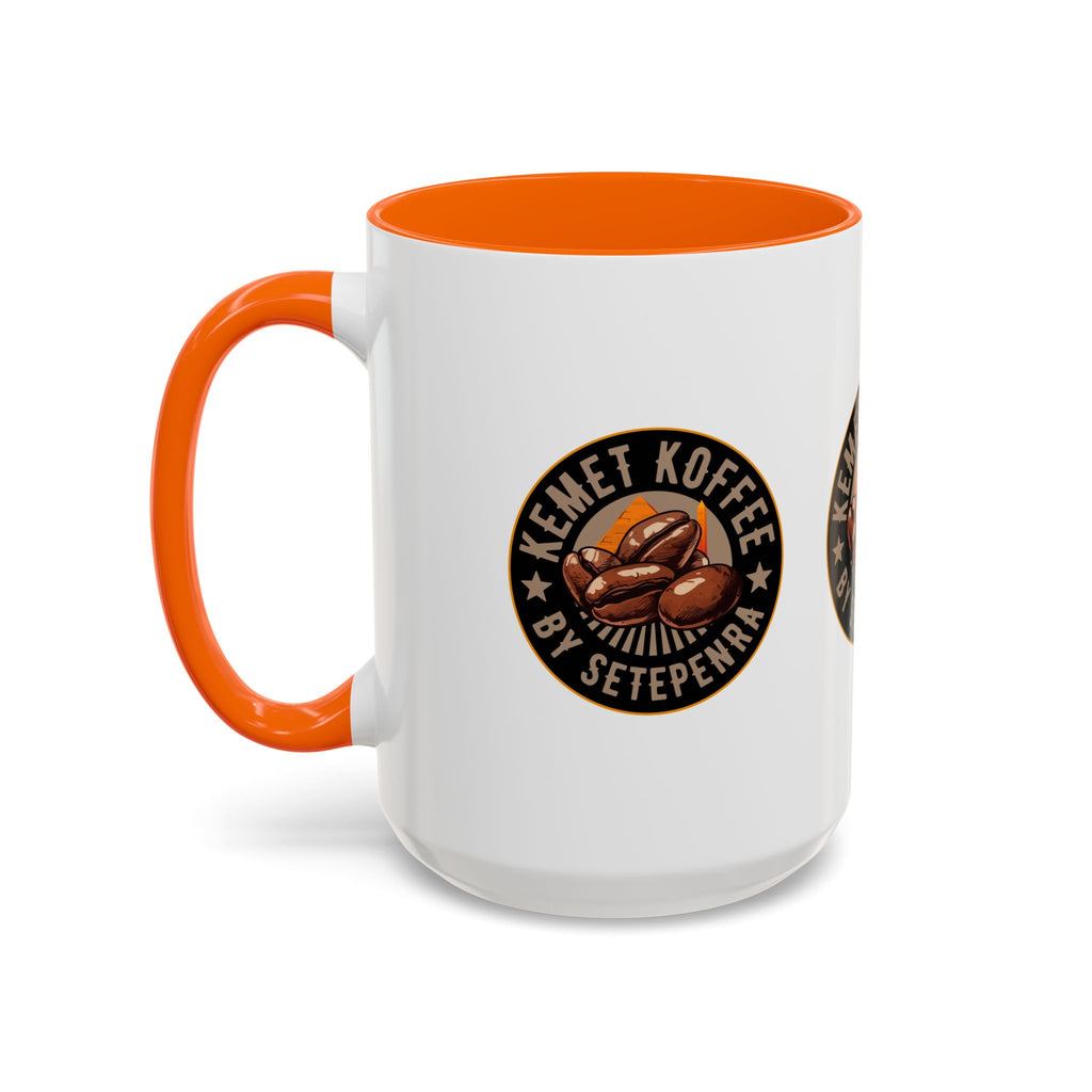Kemet Koffee By Setepenra Accent Coffee Mug, 11oz, 15oz (Various Colors)
